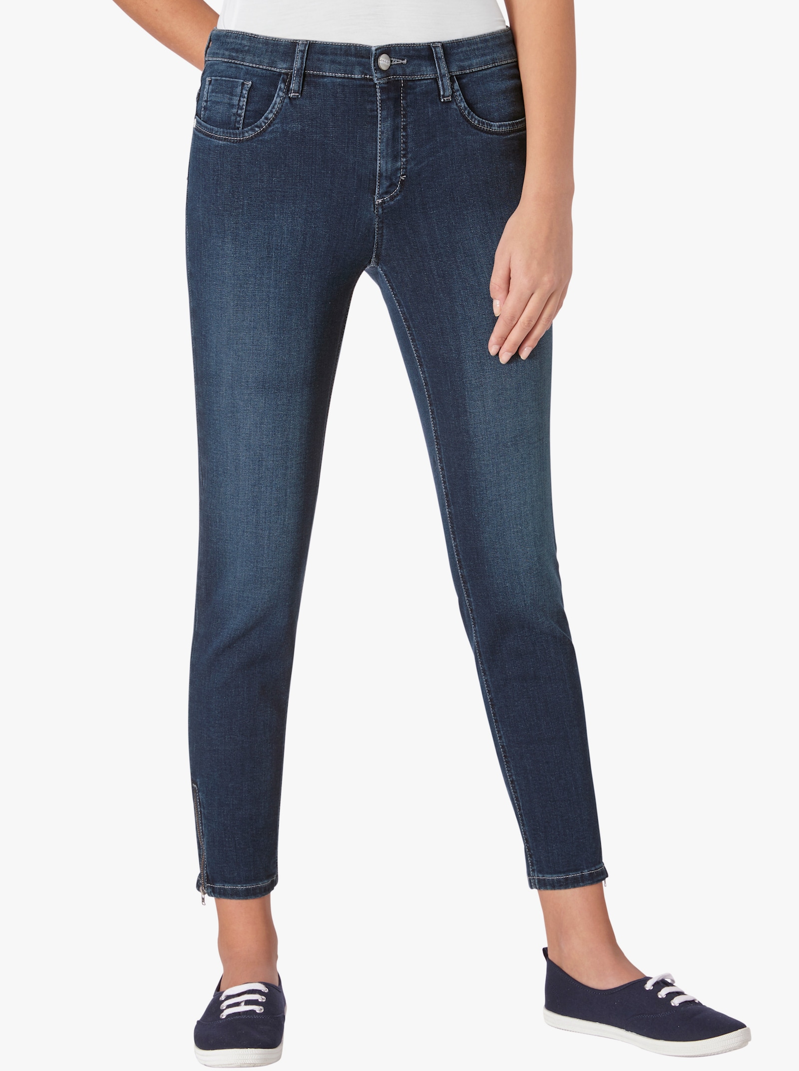 Ascari Stretch-Jeans mit Bauch-weg-Effekt - blue-black