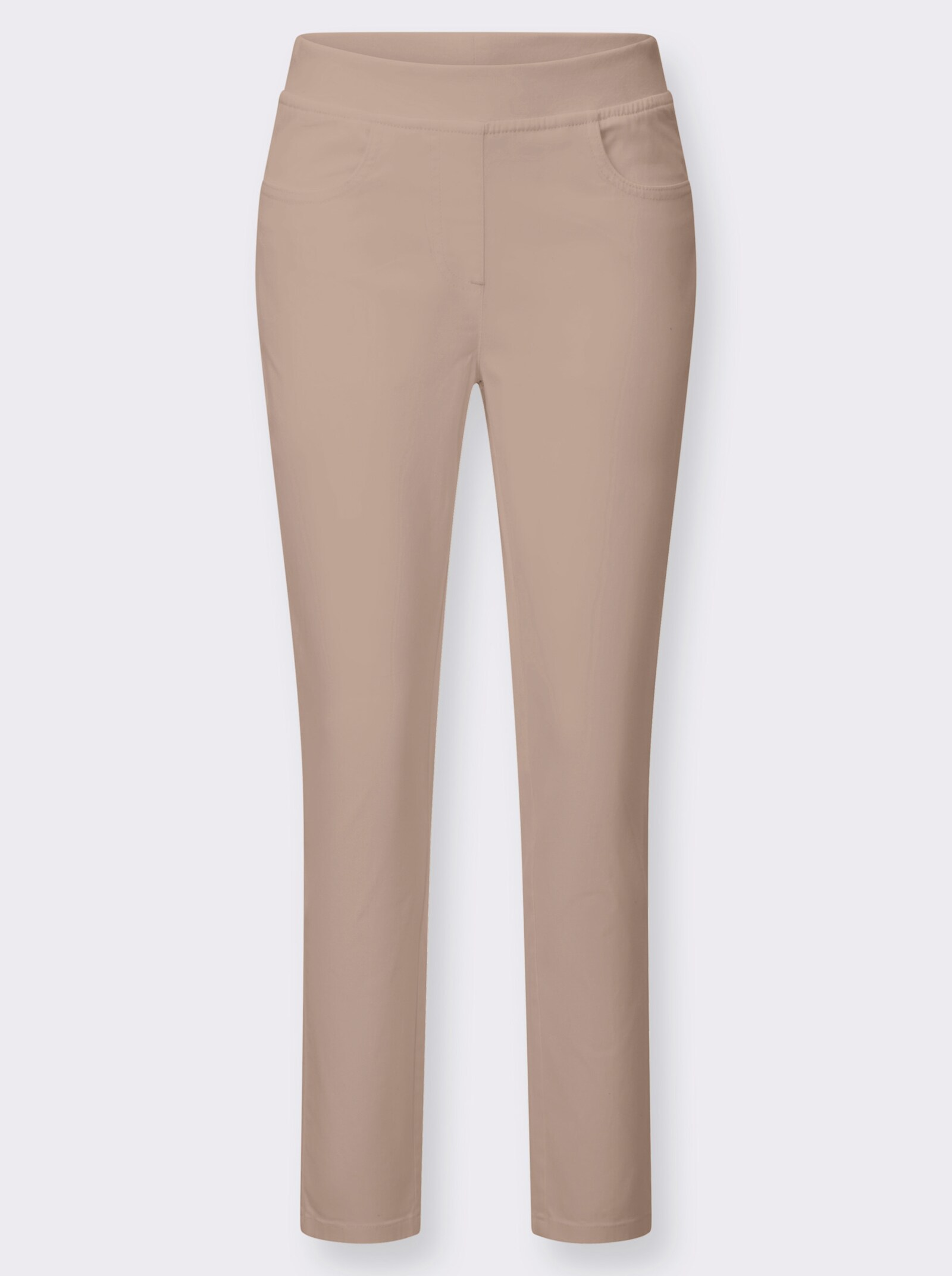 Schlupfjeans mit Stretch-Bund - sesam