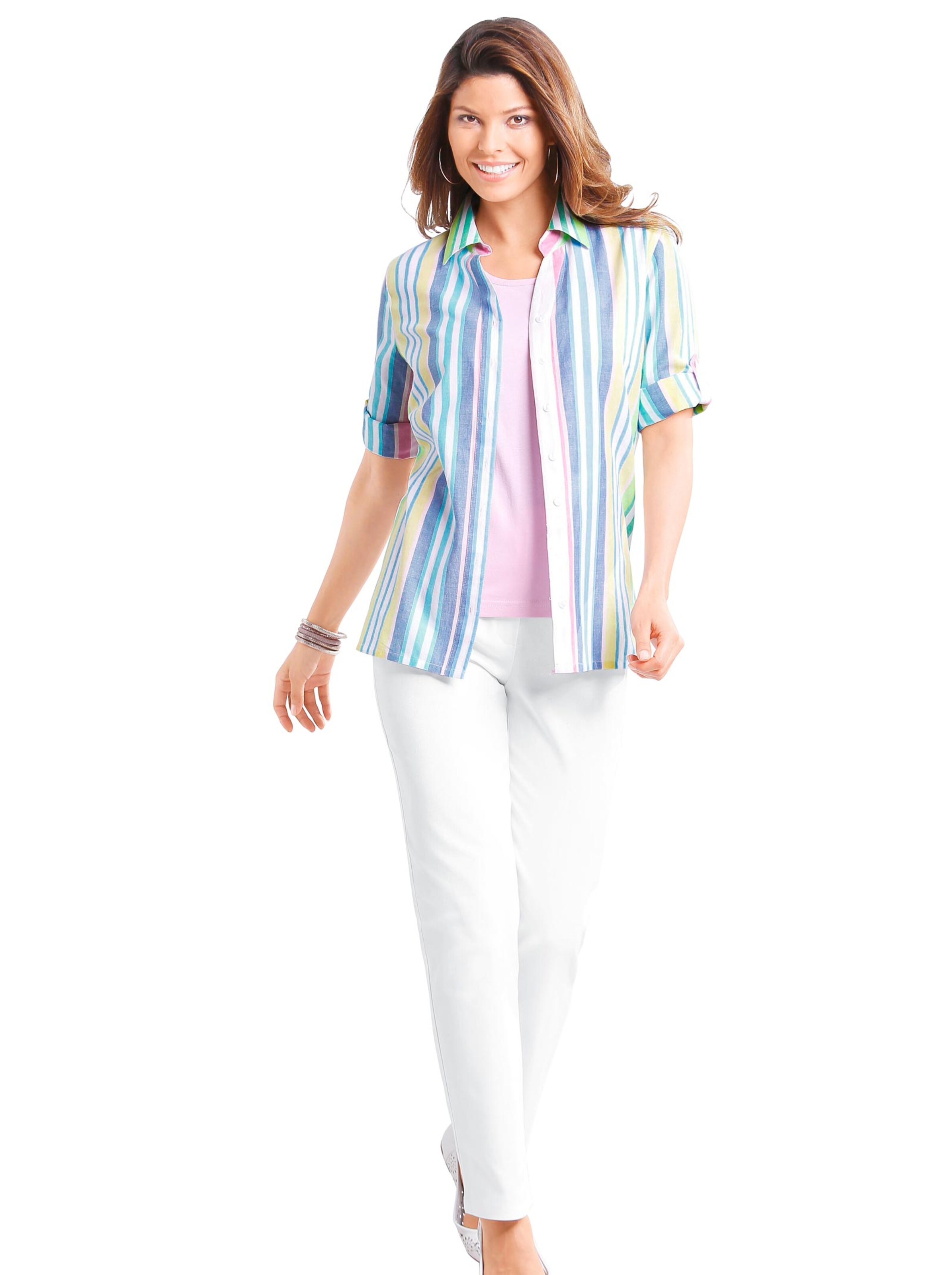 Hemdbluse - bunt-gestreift