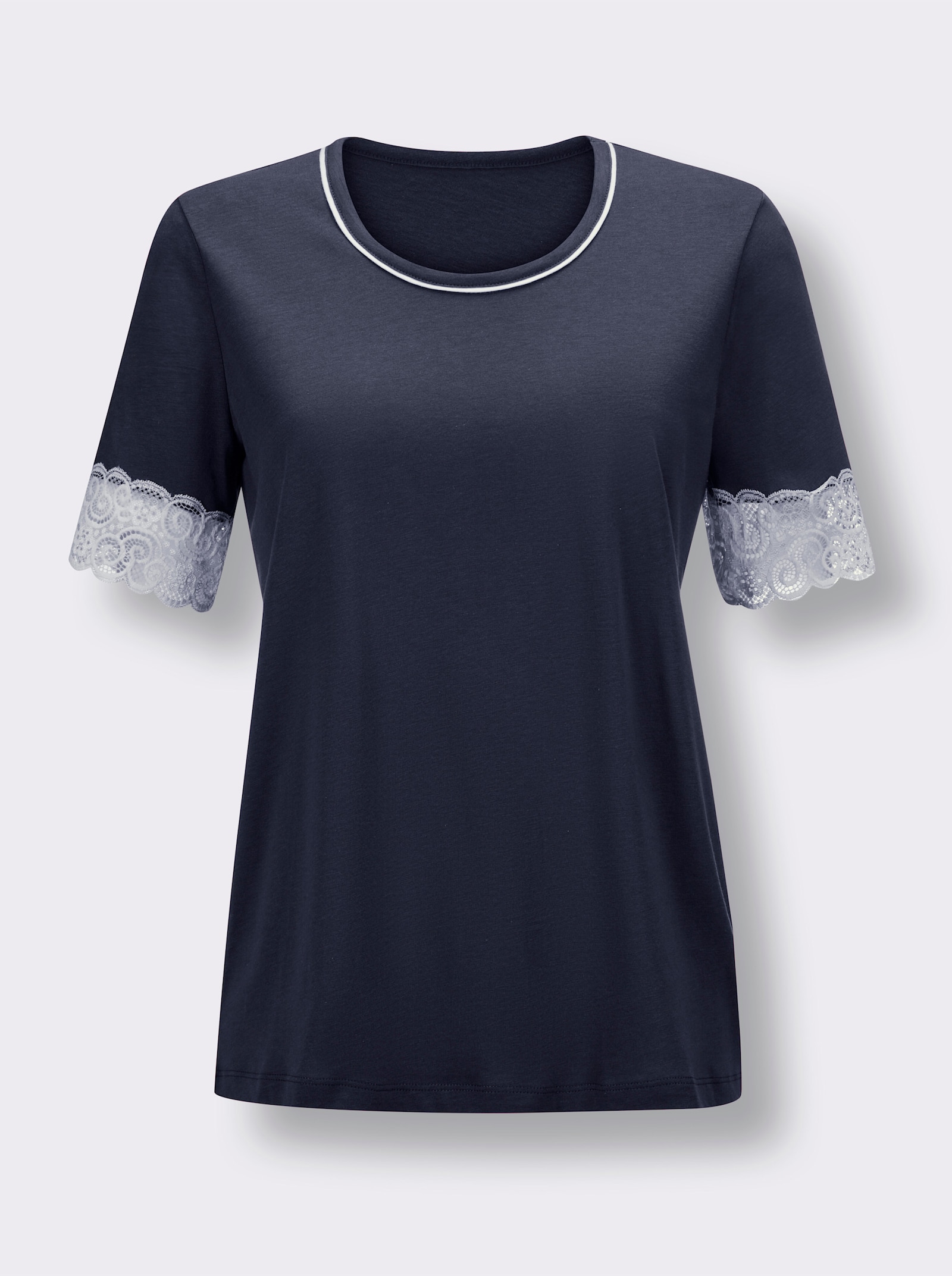 wäschepur Pyjama-Shirt - marine