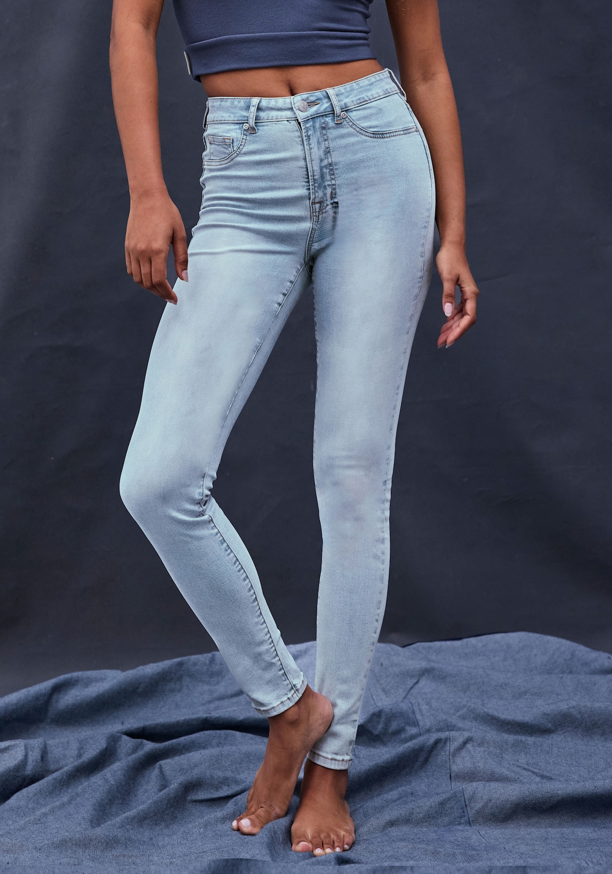 LASCANA Jeansjeggings - light blue washed
