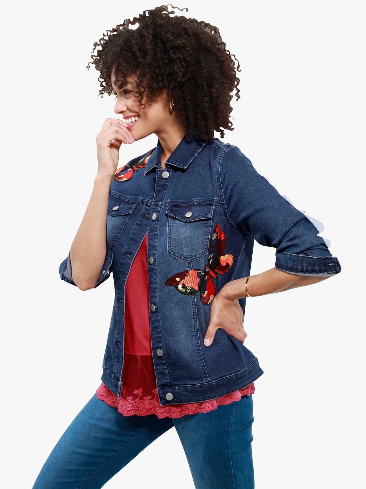 Jeansjacke - blue-stone-washed