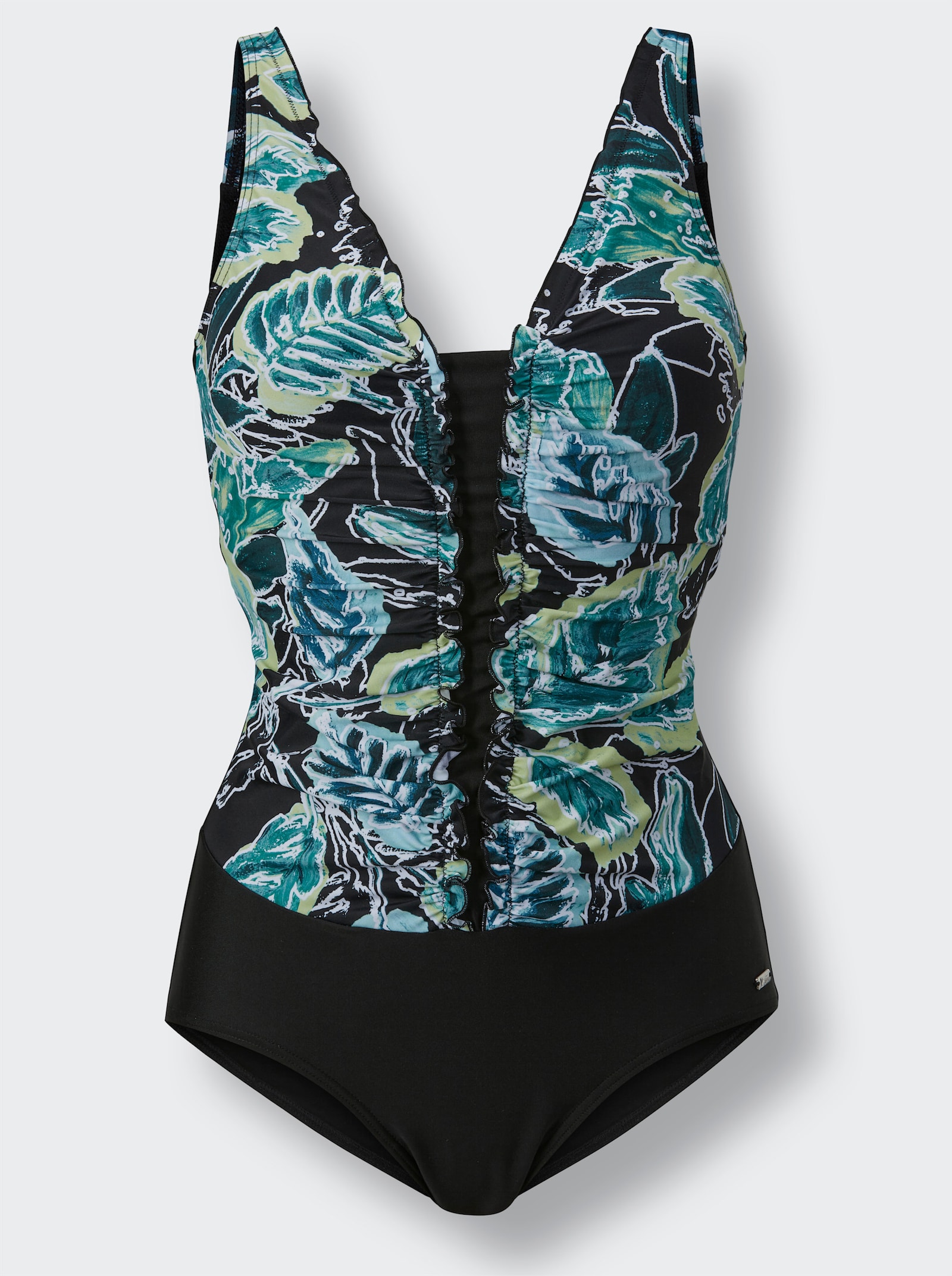 feel good Badeanzug - schwarz-gemustert