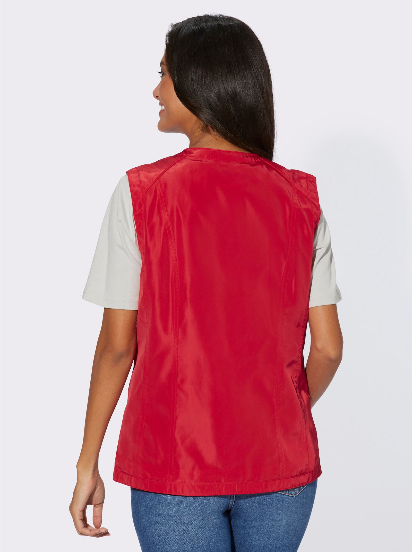 Weste im dezenten Glanz - erdbeere