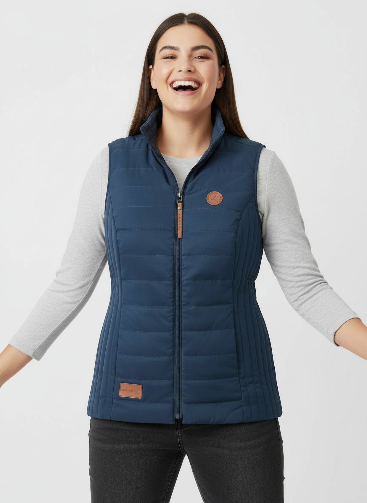 Steppweste mit leichter Wattierung - dunkelblau