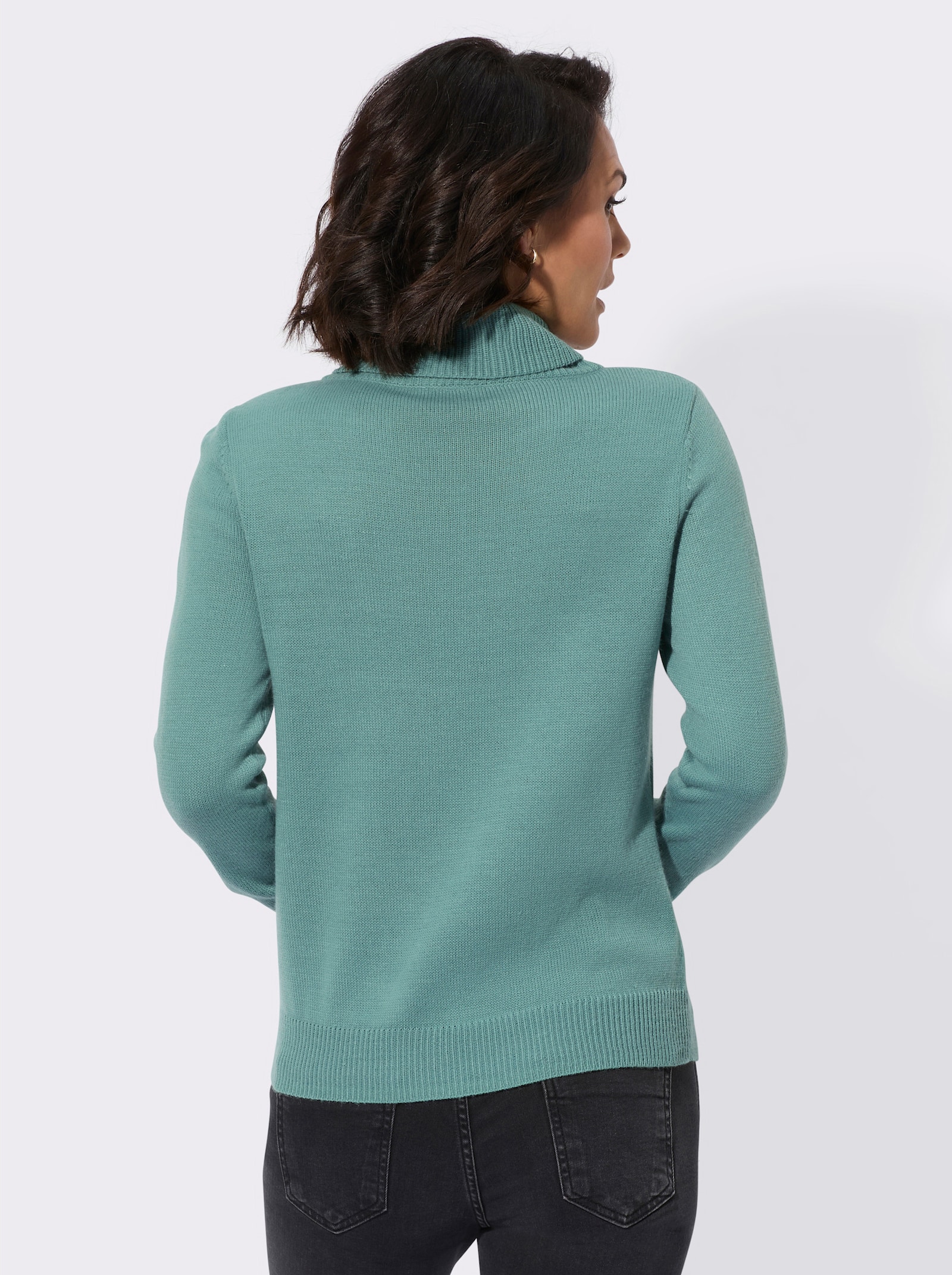 Pullover mit Rollkragen - jade