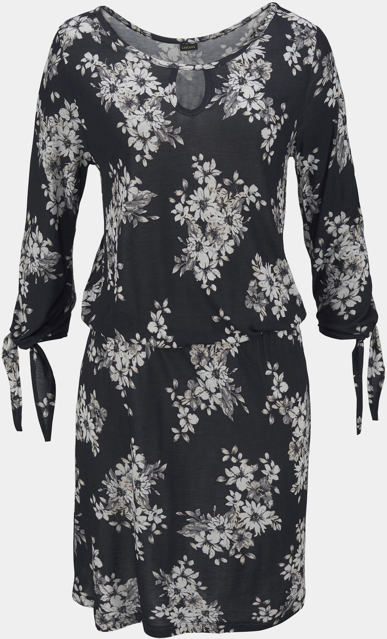 LASCANA Strandkleid - schwarz-creme