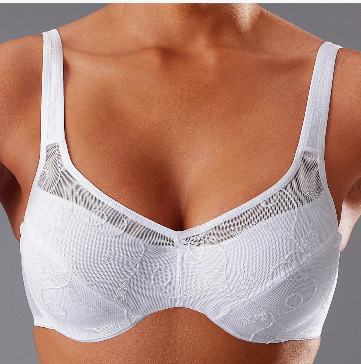 petite fleur Soutien-gorge minimiseur - noir + blanc