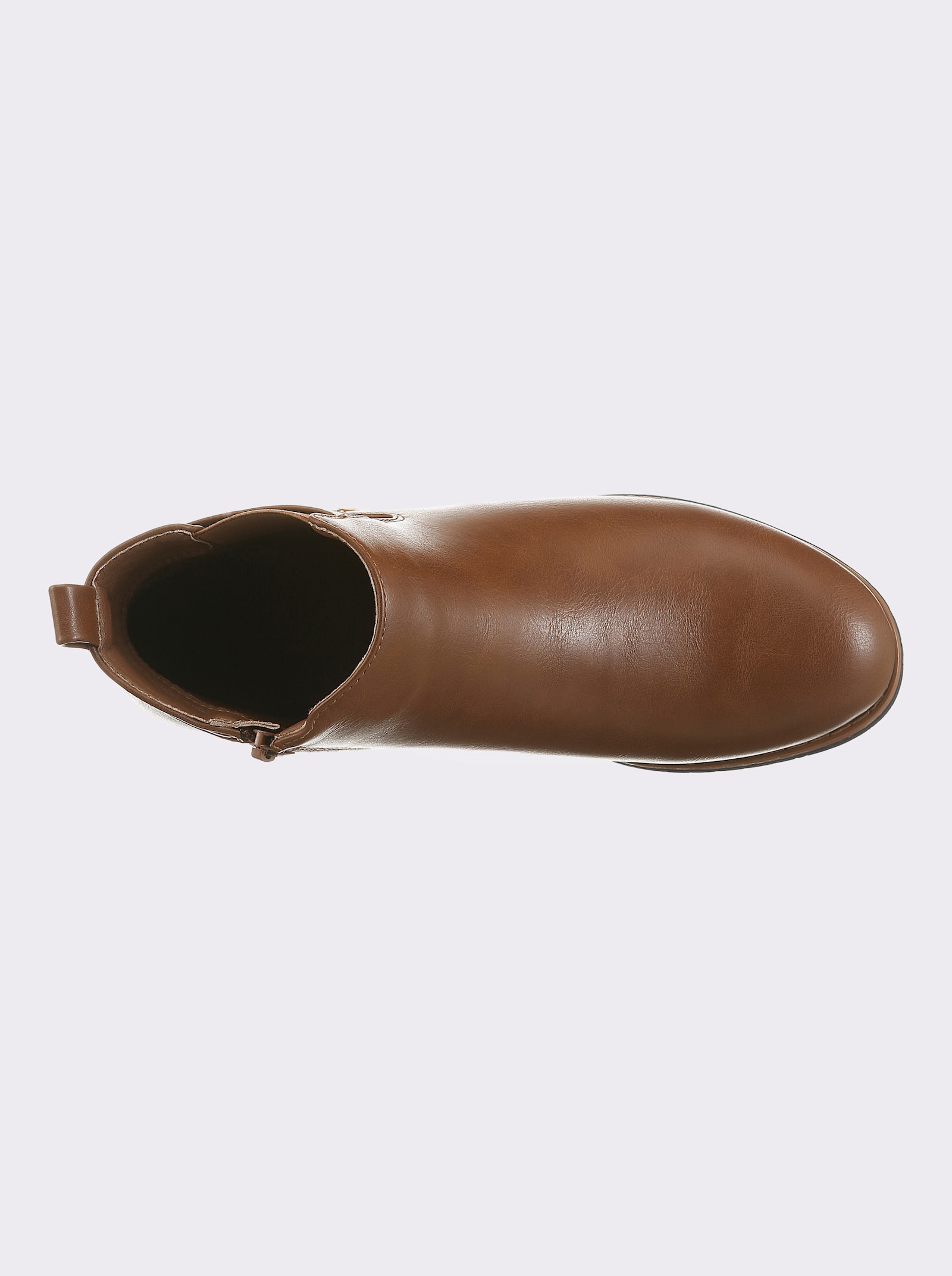 airsoft modern+ Stiefelette mit Elastik-Einsatz - cognac