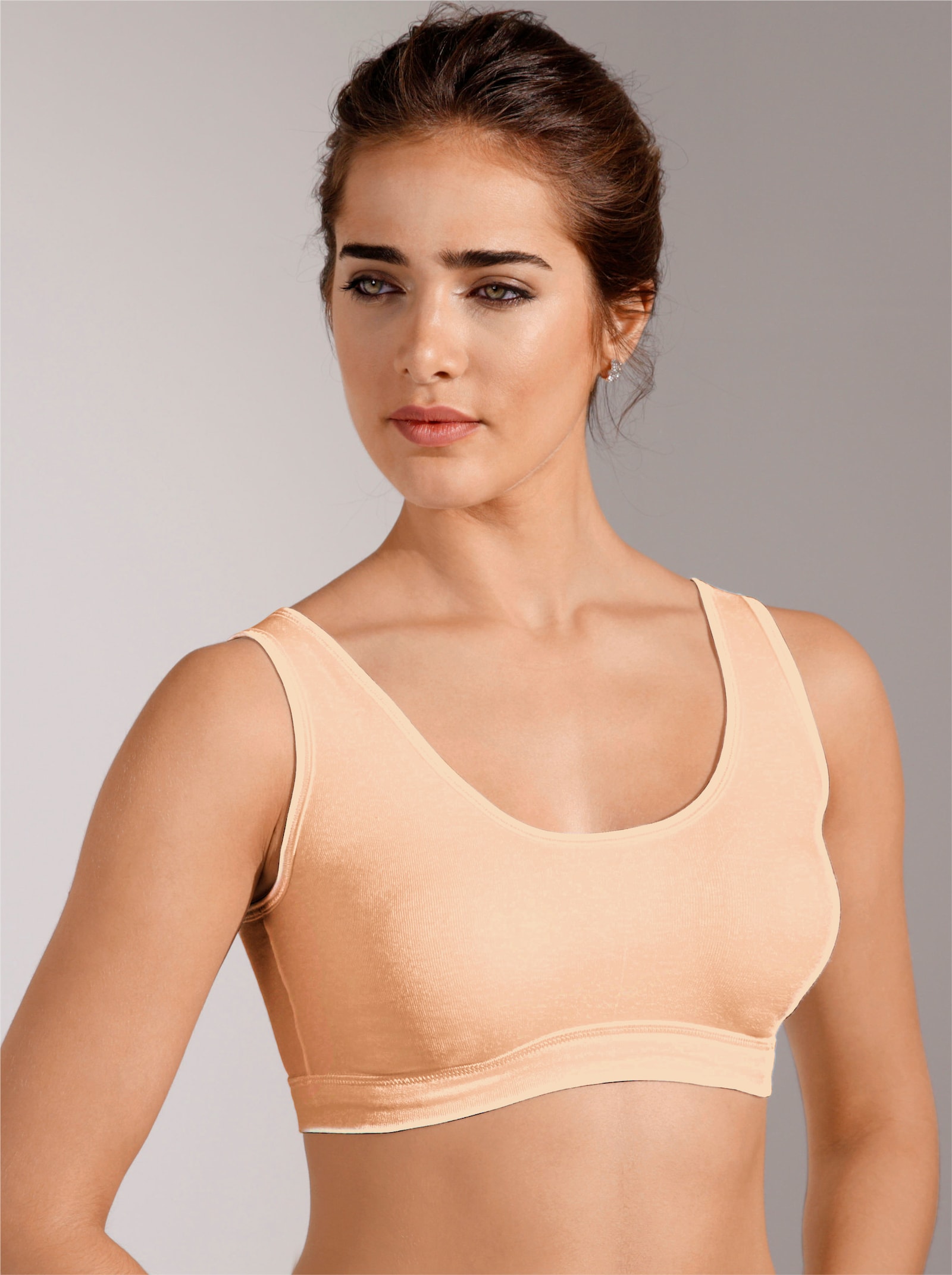 wäschepur Bustier mit Softbund - apricot + jadegrün