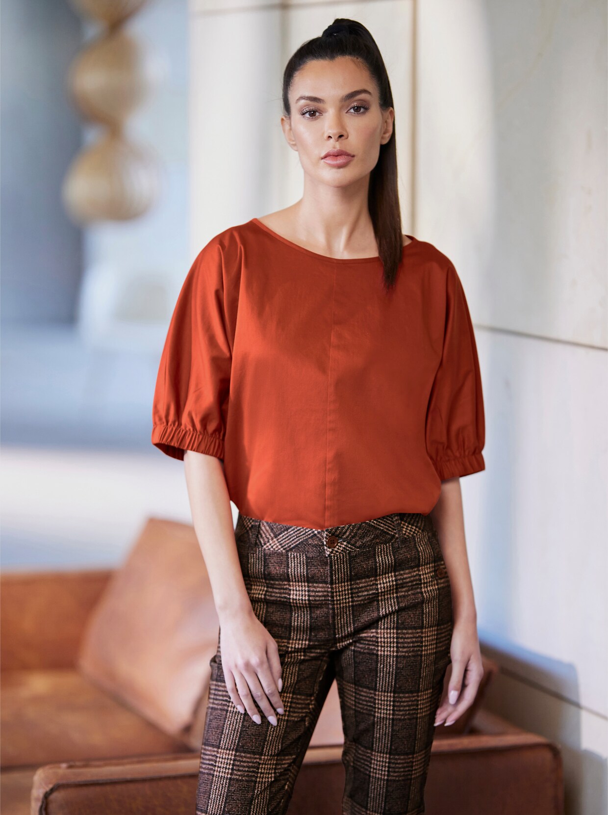 heine Bluse - rostrot
