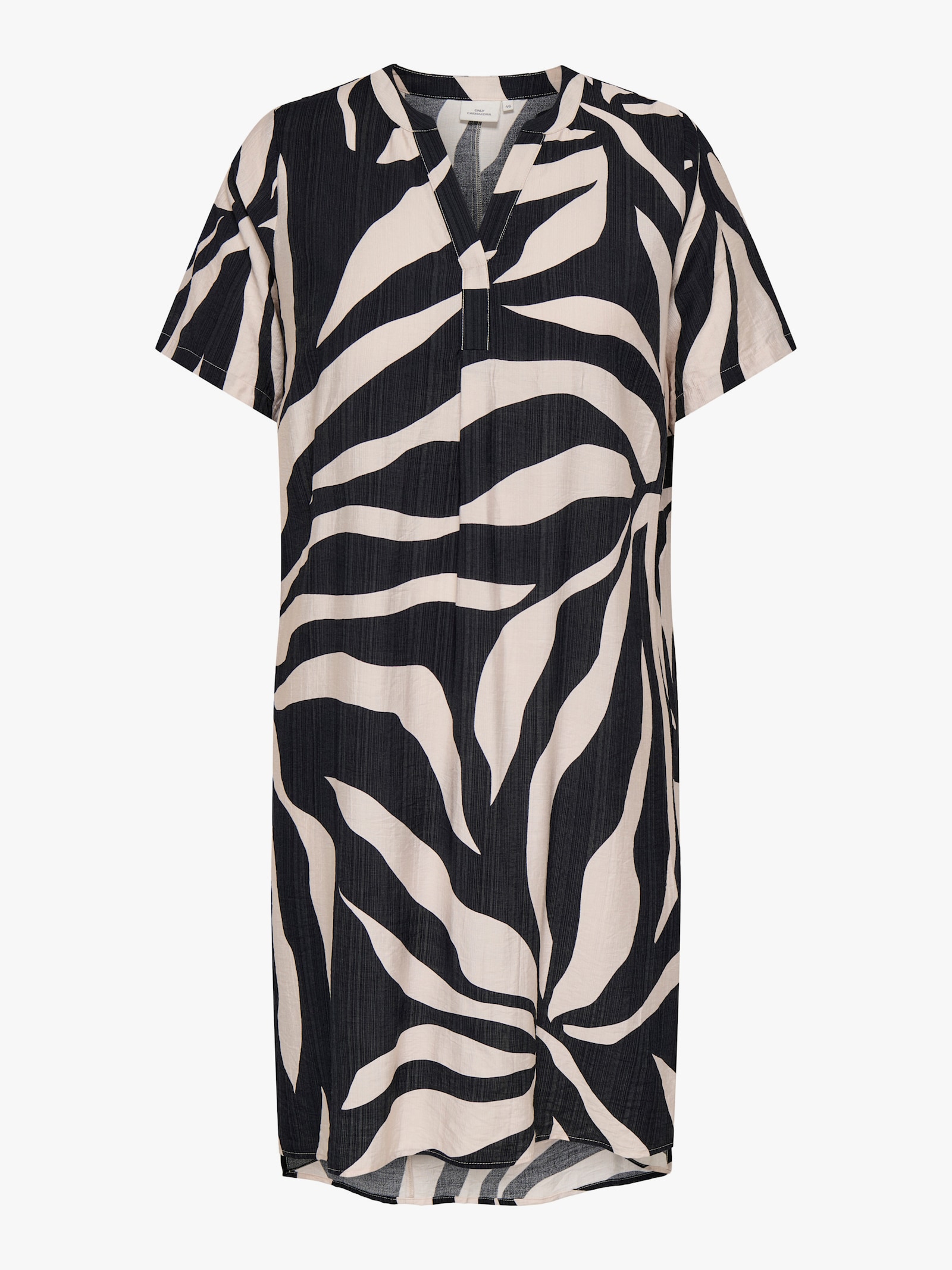 ONLY CARMAKOMA Sommerkleid - black aop:big leafes