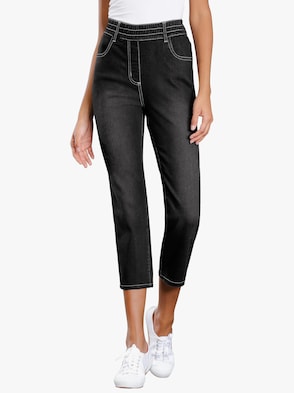 3/4-Jeans - black-denim