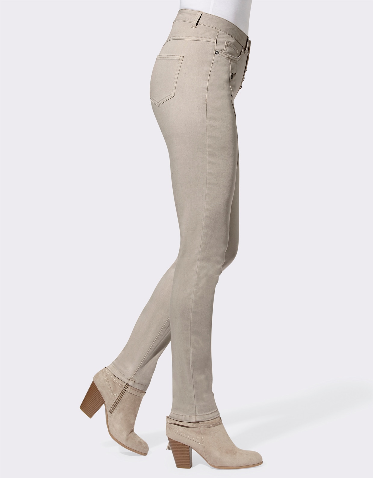 5-pocket jeans - steengrijs