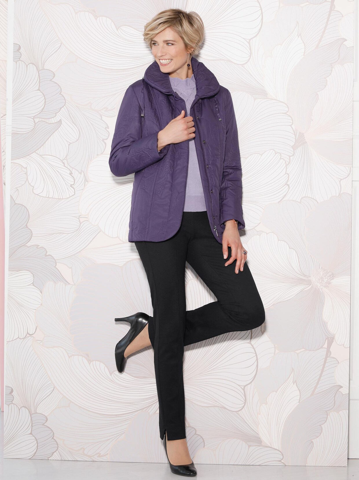 Steppjacke - lila