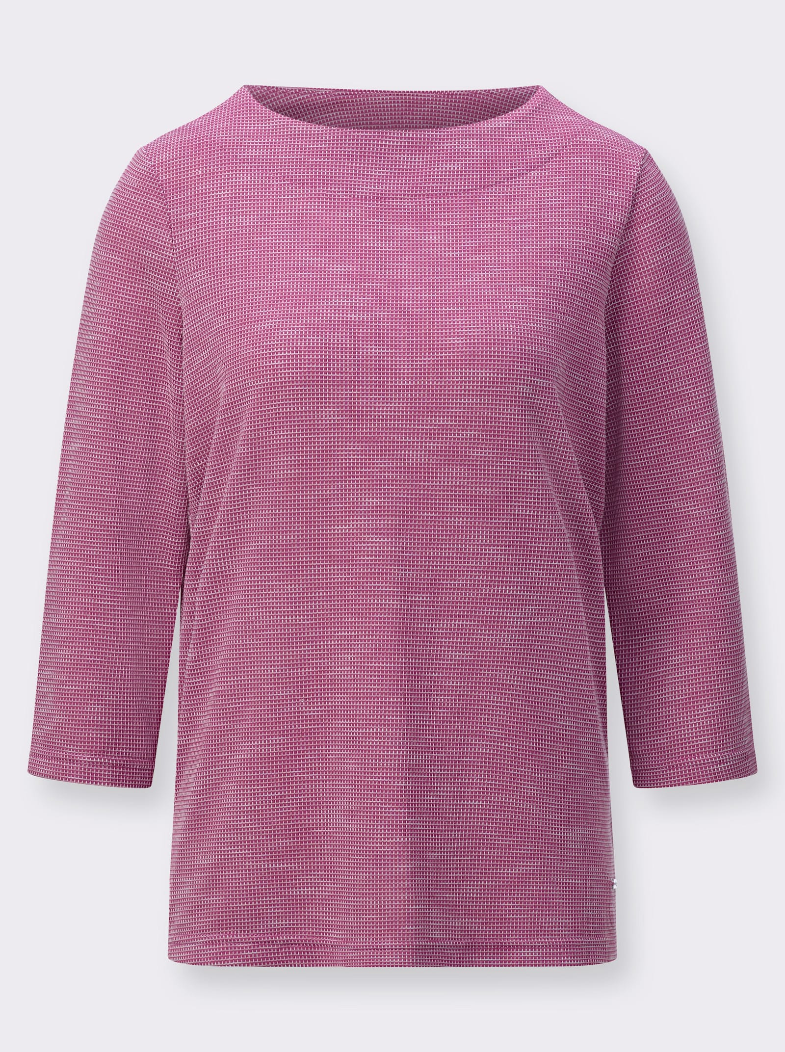 3/4-Arm-Shirt mit U-Boot-Ausschnitt - erika-ecru-gemustert