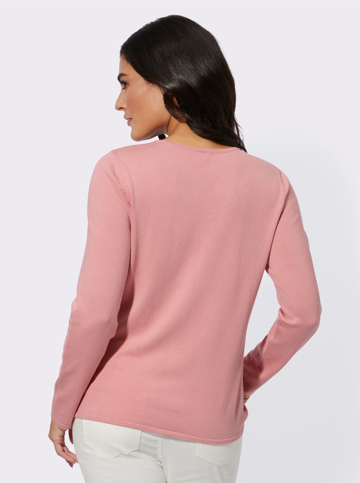 Pull en tricot fin - quartz rose