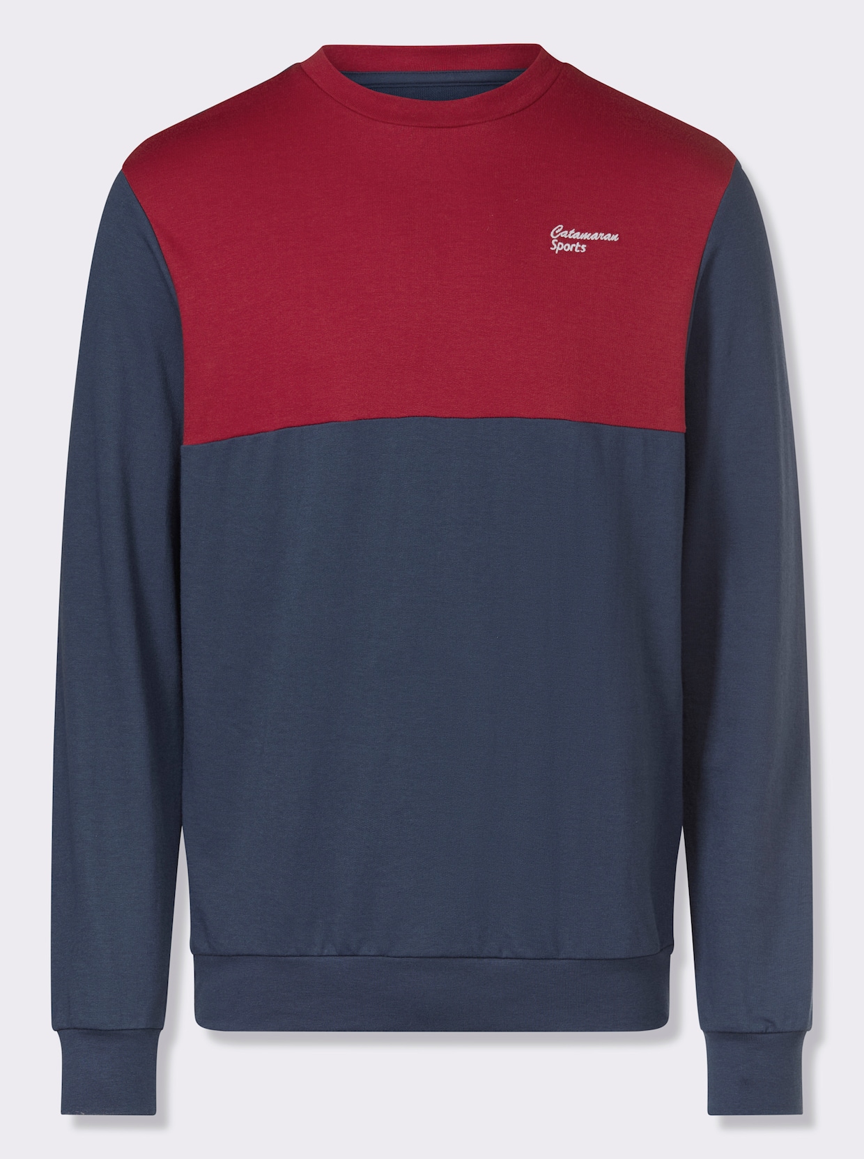 Catamaran Sports Sweatshirt mit Kontrast-Einsatz - dunkelblau