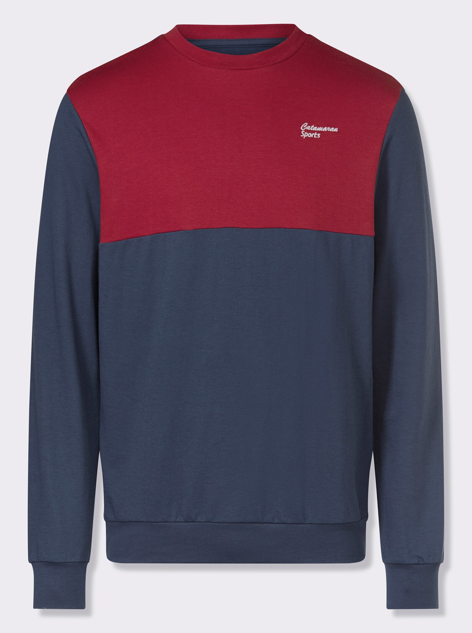 Catamaran Sports Sweatshirt met contrastinzet - donkerblauw