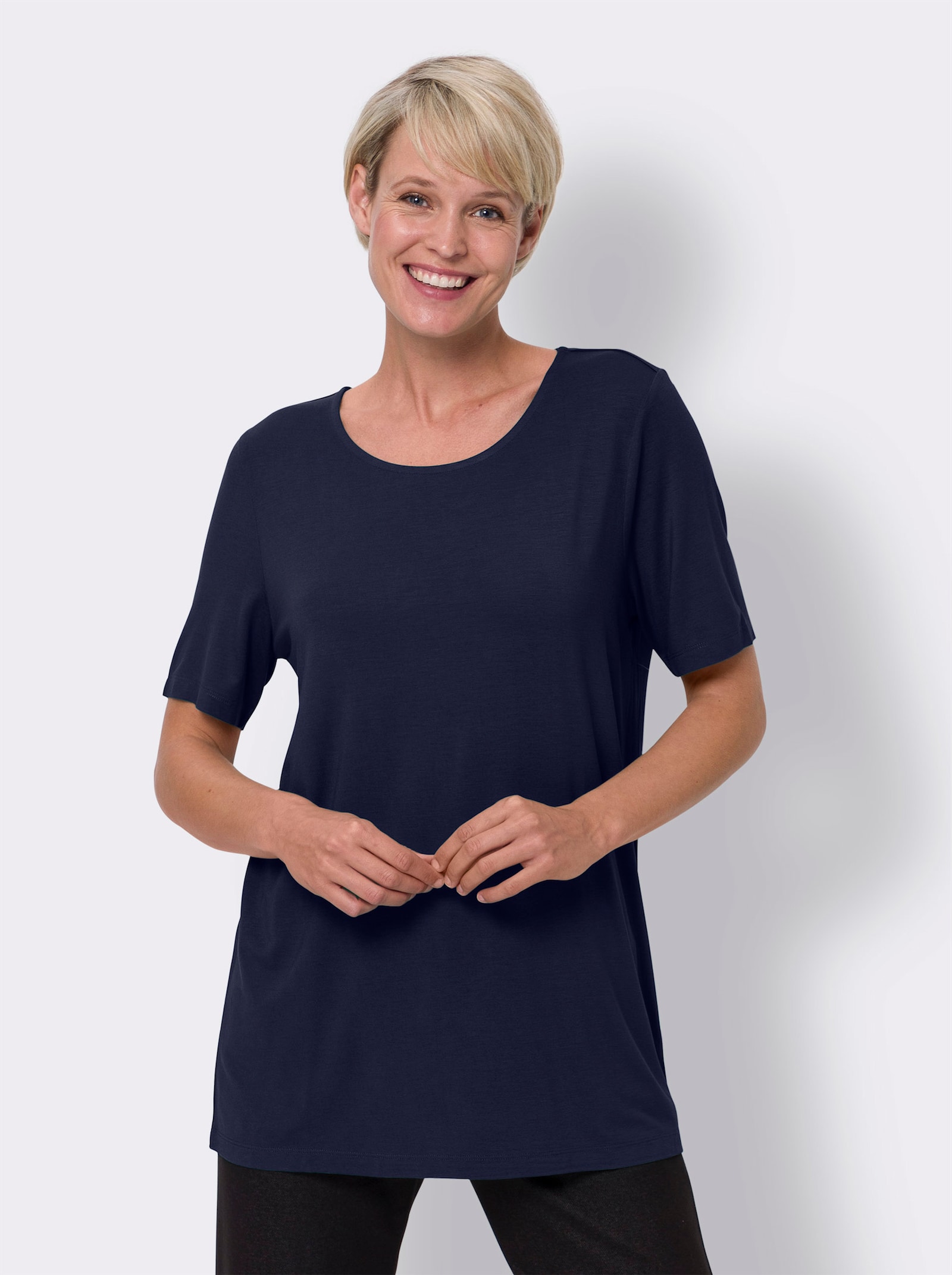 Longshirt in A-Form - marine