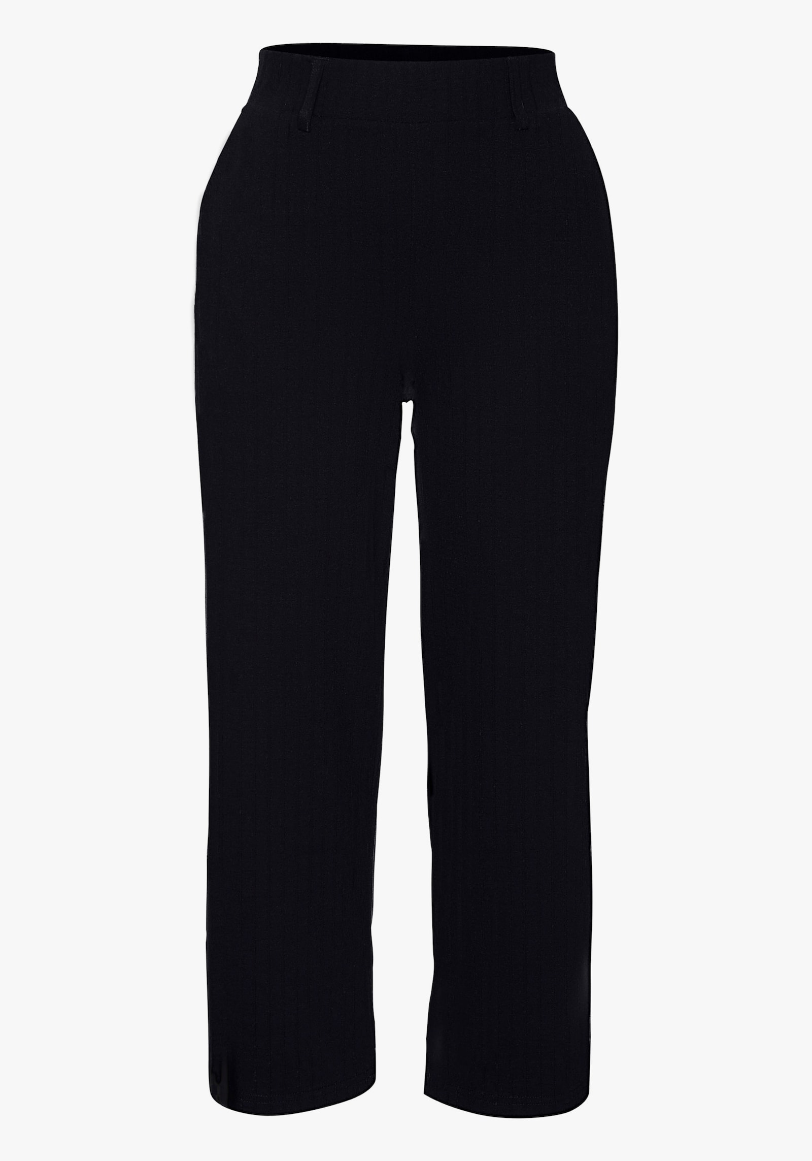 LASCANA Pantalon large - noir uni