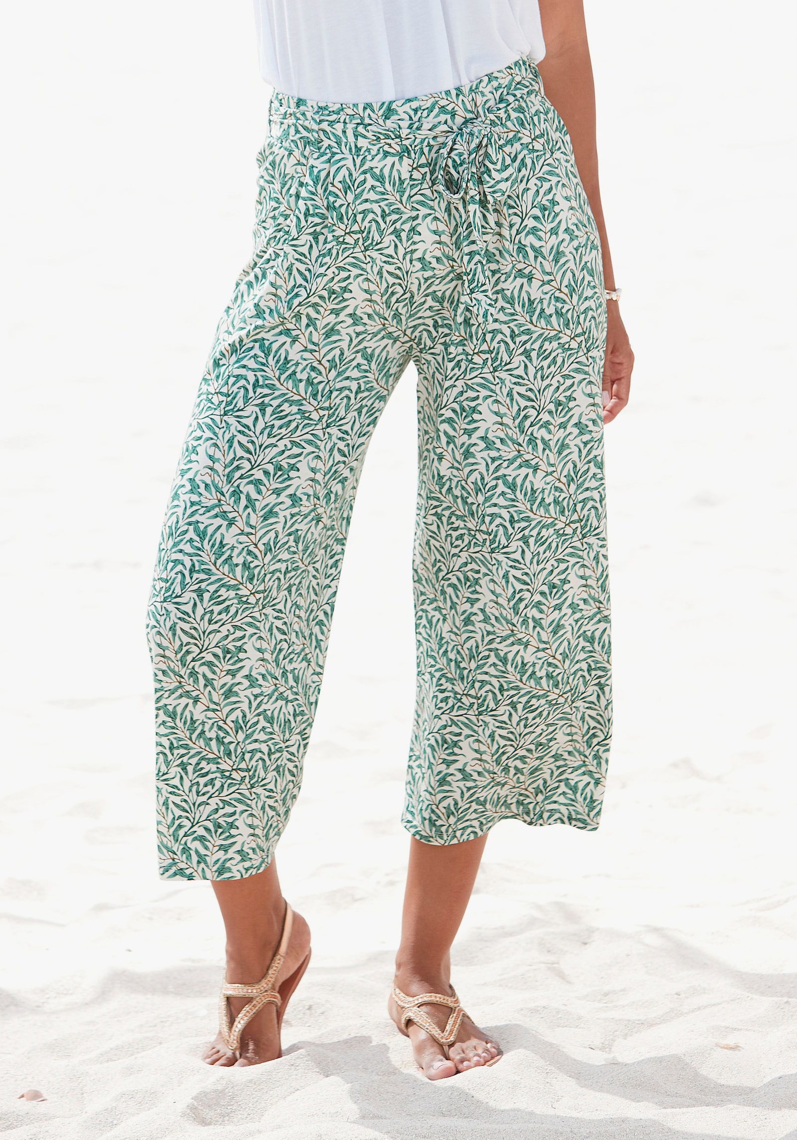 Beachtime Culotte - groen bedrukt