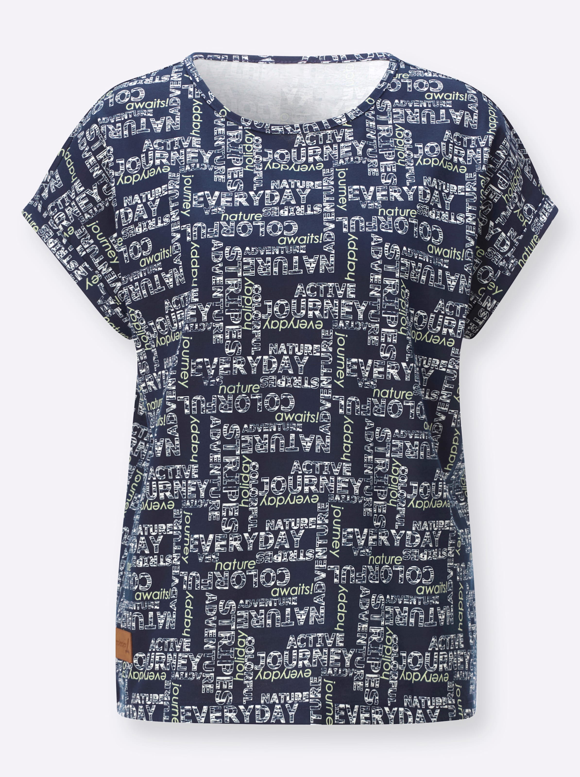 Marine-Ecru-Bedruckt Print-Shirt - Bild 2