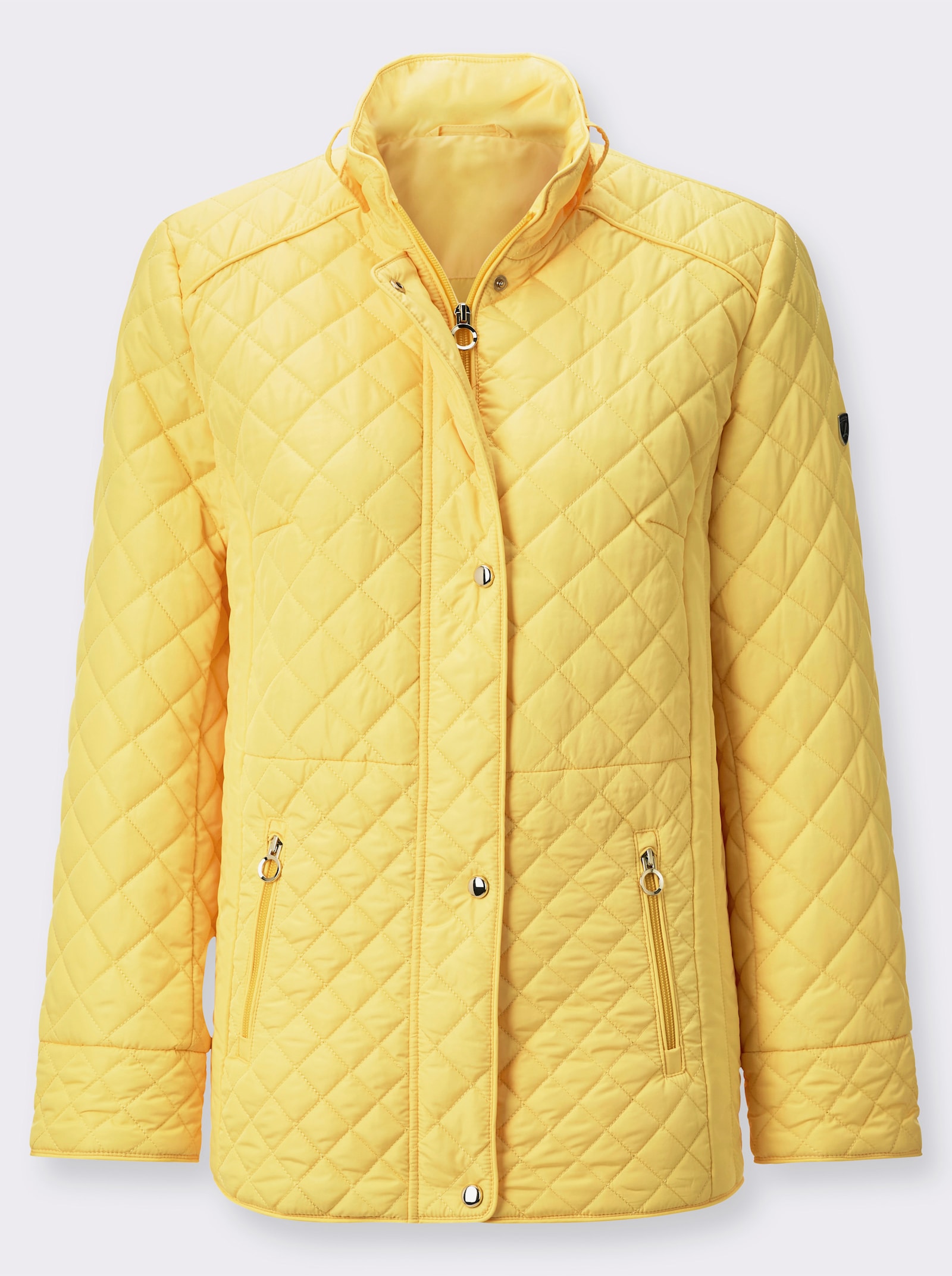 Steppjacke mit knöpfbarer Innentasche - gelb