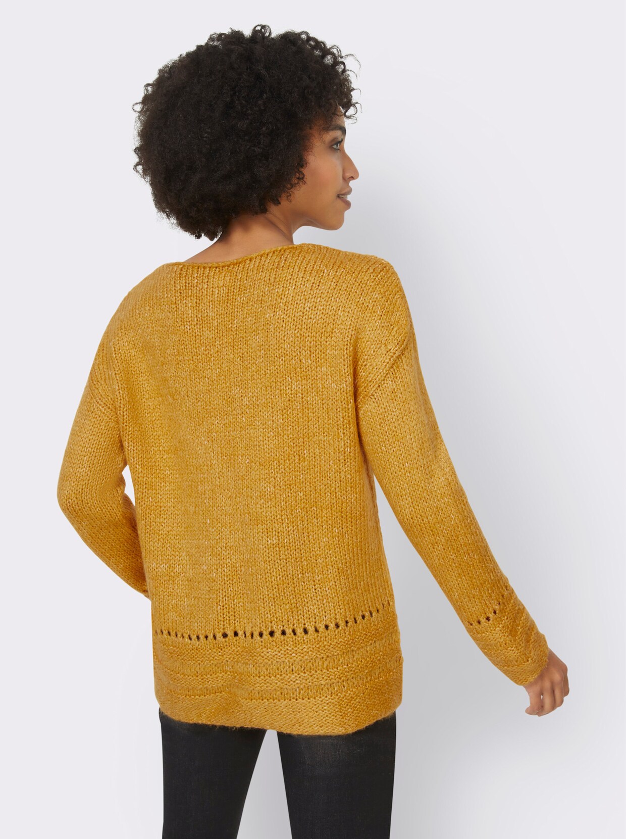 heine V-Ausschnitt-Pullover - ocker