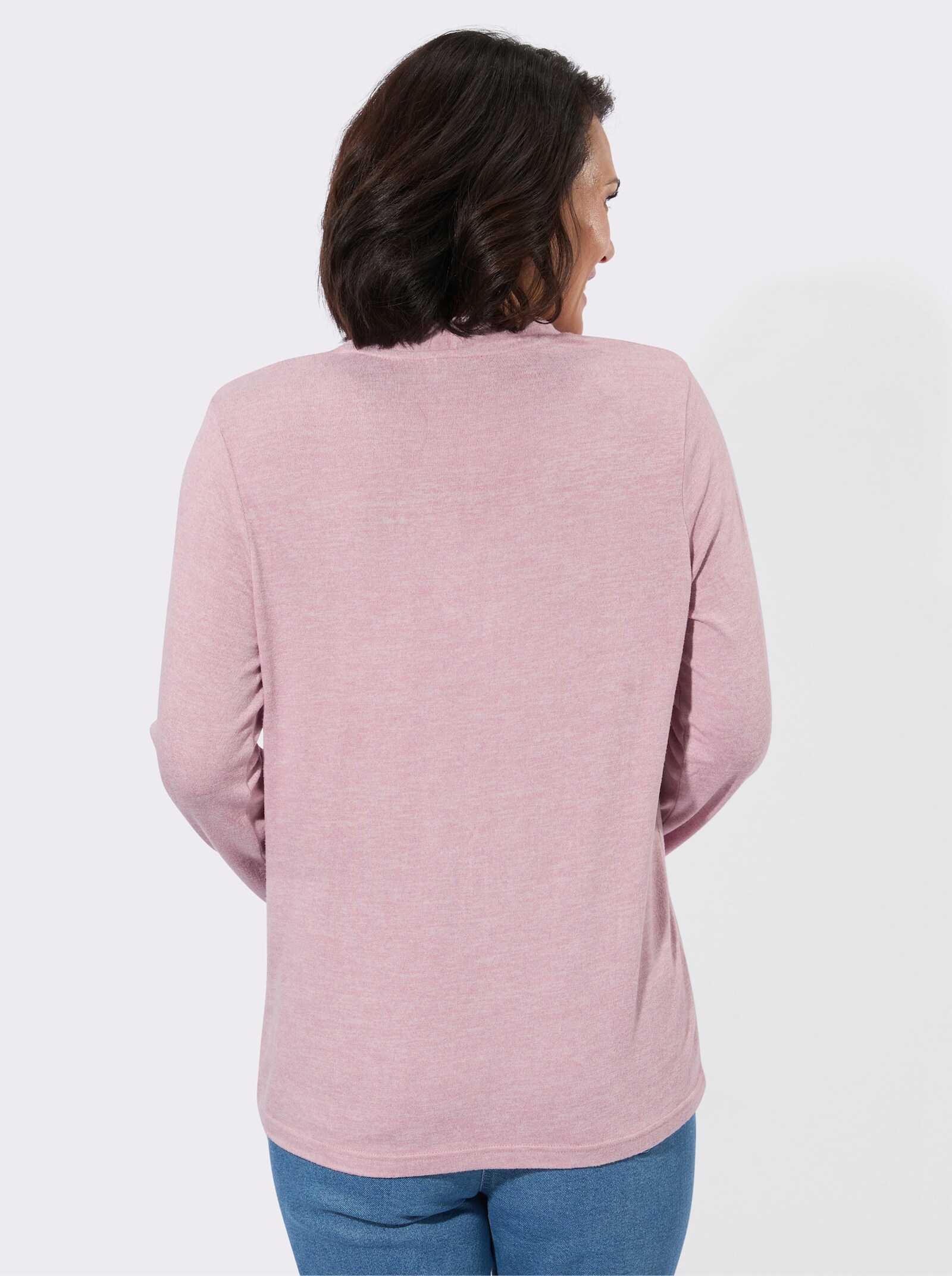 Winter-Shirt - rosé-meliert