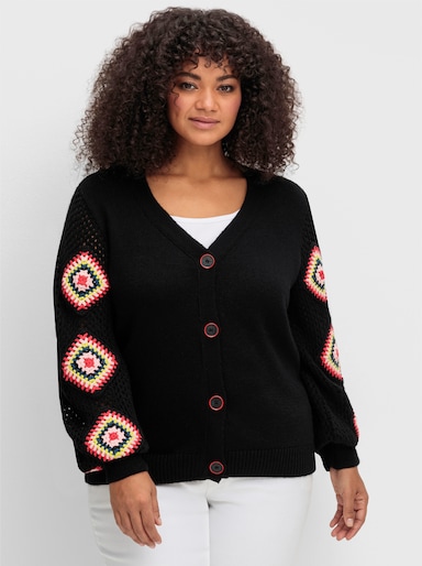 sheego by Joe Browns Strickjacke - schwarz