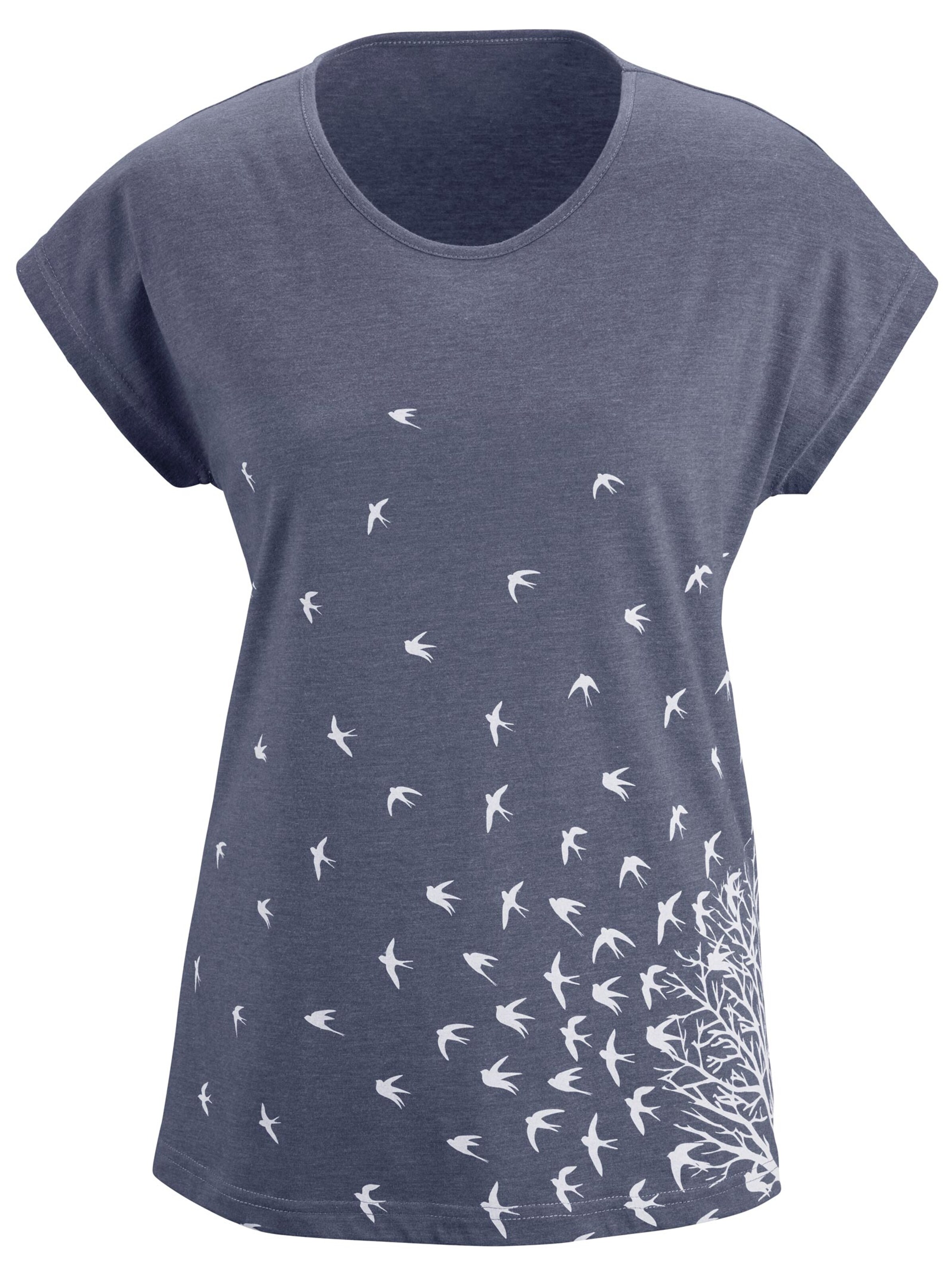 Shirt - blau-meliert