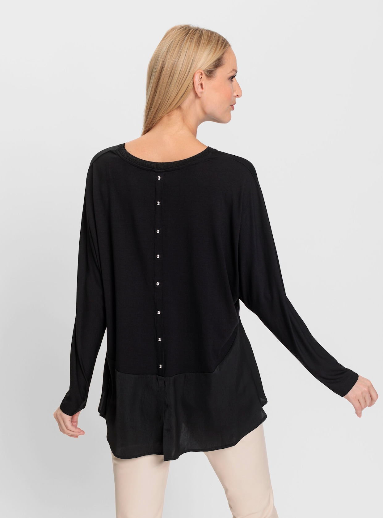 heine Vleermuisshirt - zwart