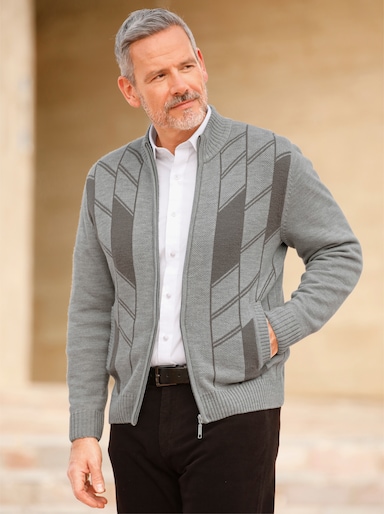 Marco Donati Strickjacke - grau-meliert