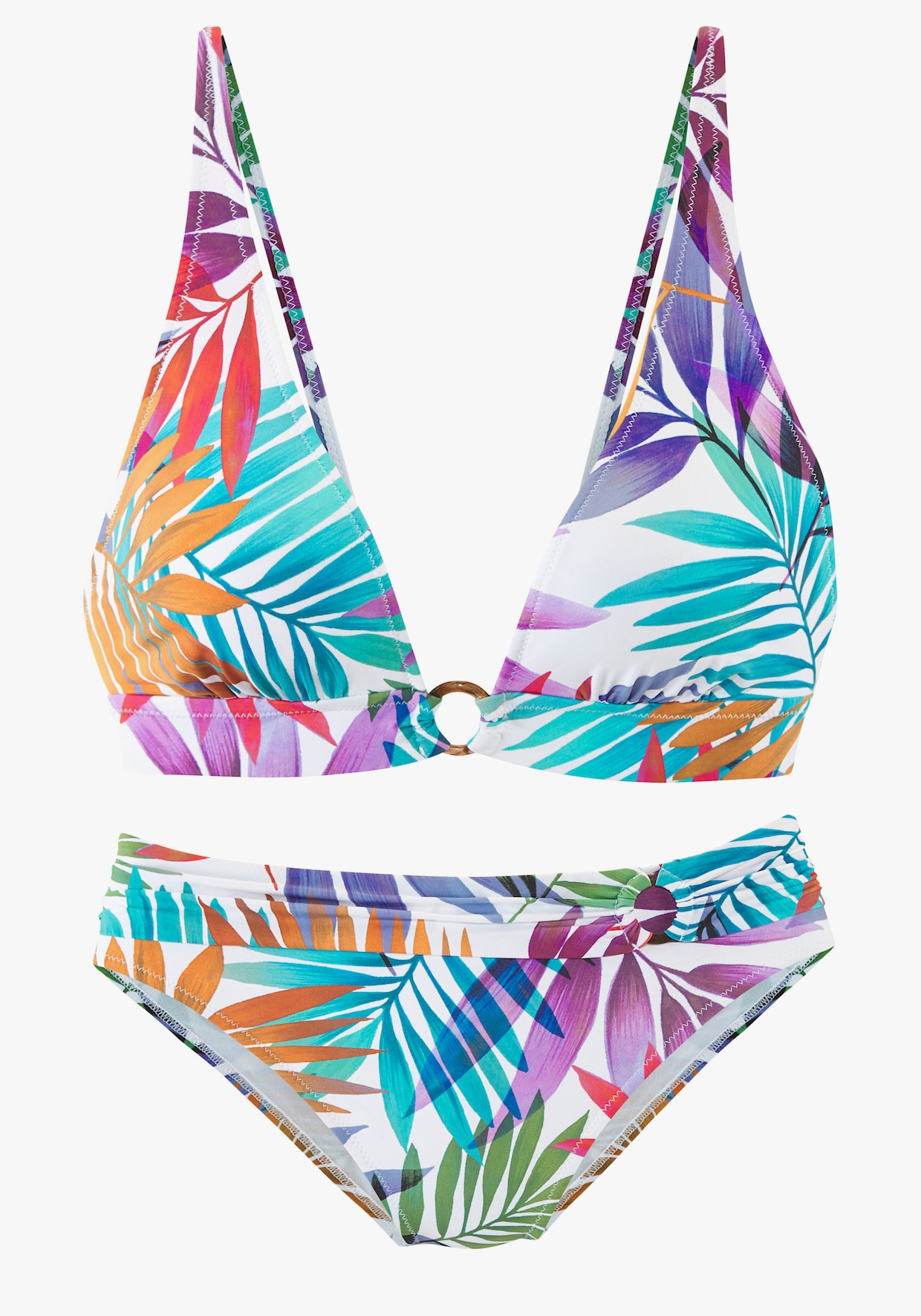 LASCANA Triangelbikini - blauw bedrukt