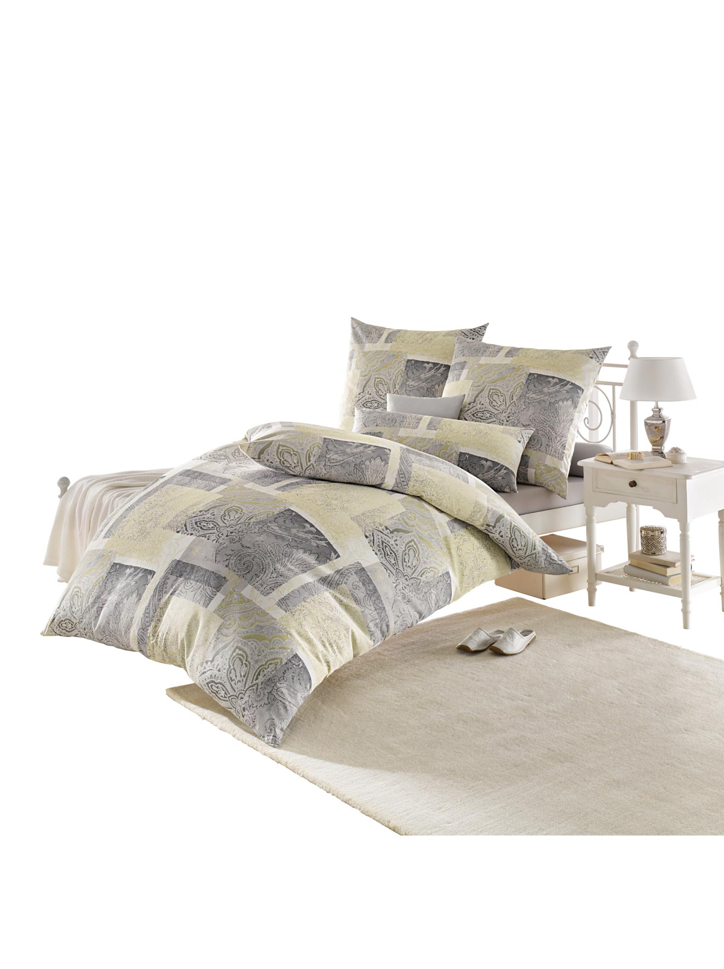 Bettwäsche - grau-limone