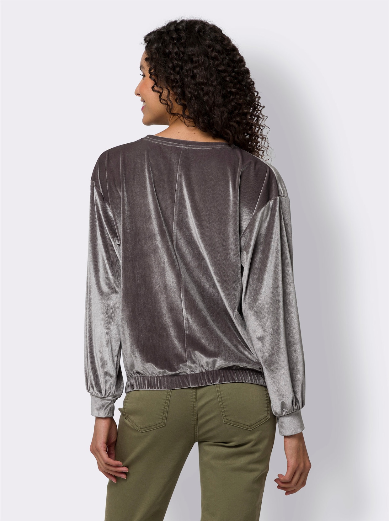 heine Rundhalsshirt - dunkeltaupe