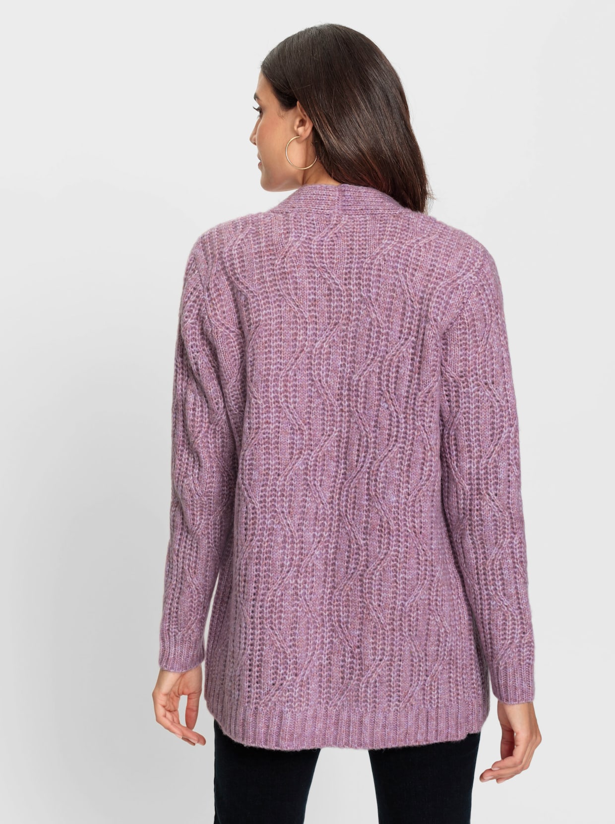 Strickjacke - orchidee-meliert