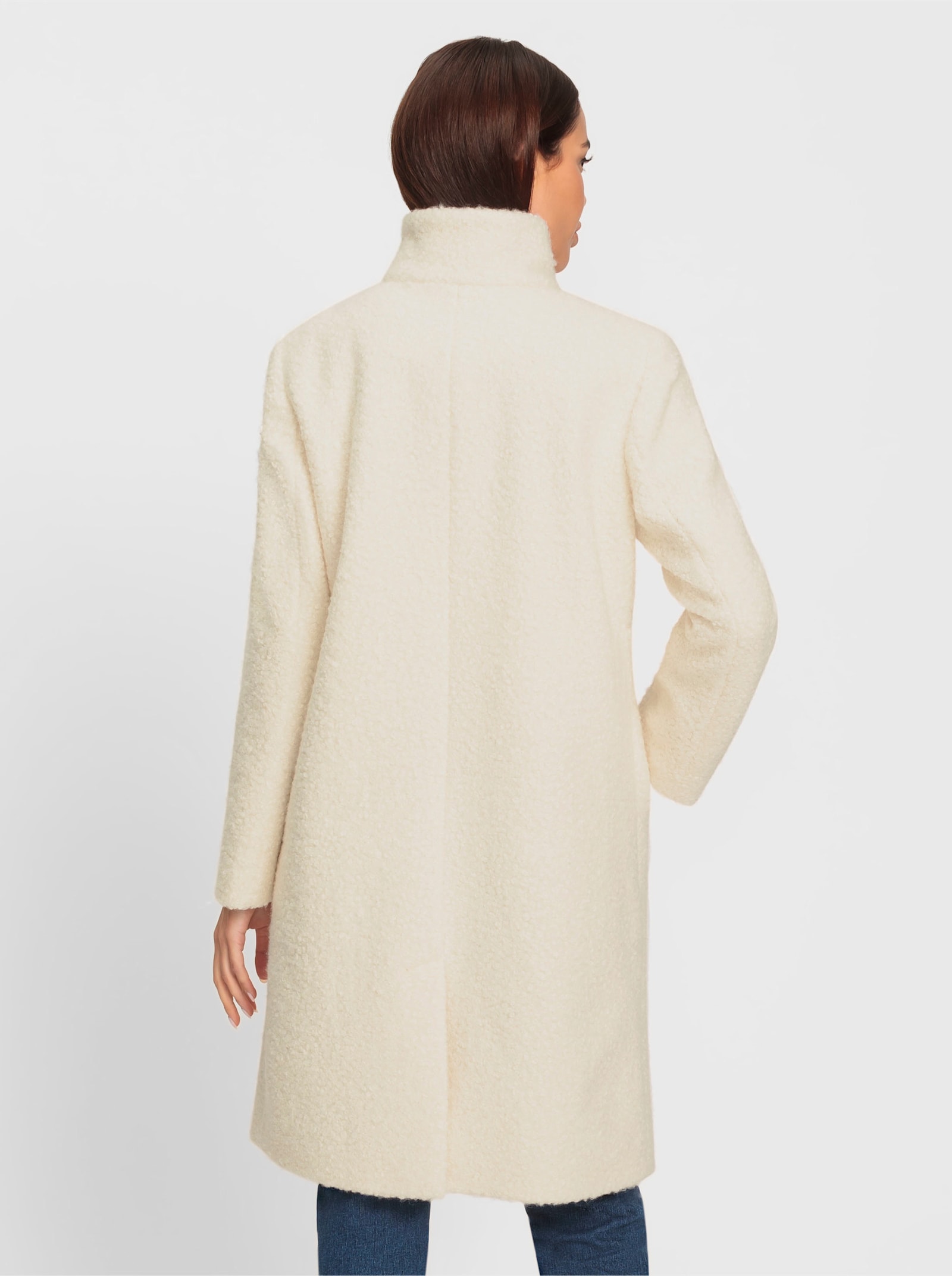 heine Manteau d'hiver avec col montant - couleur ivoire