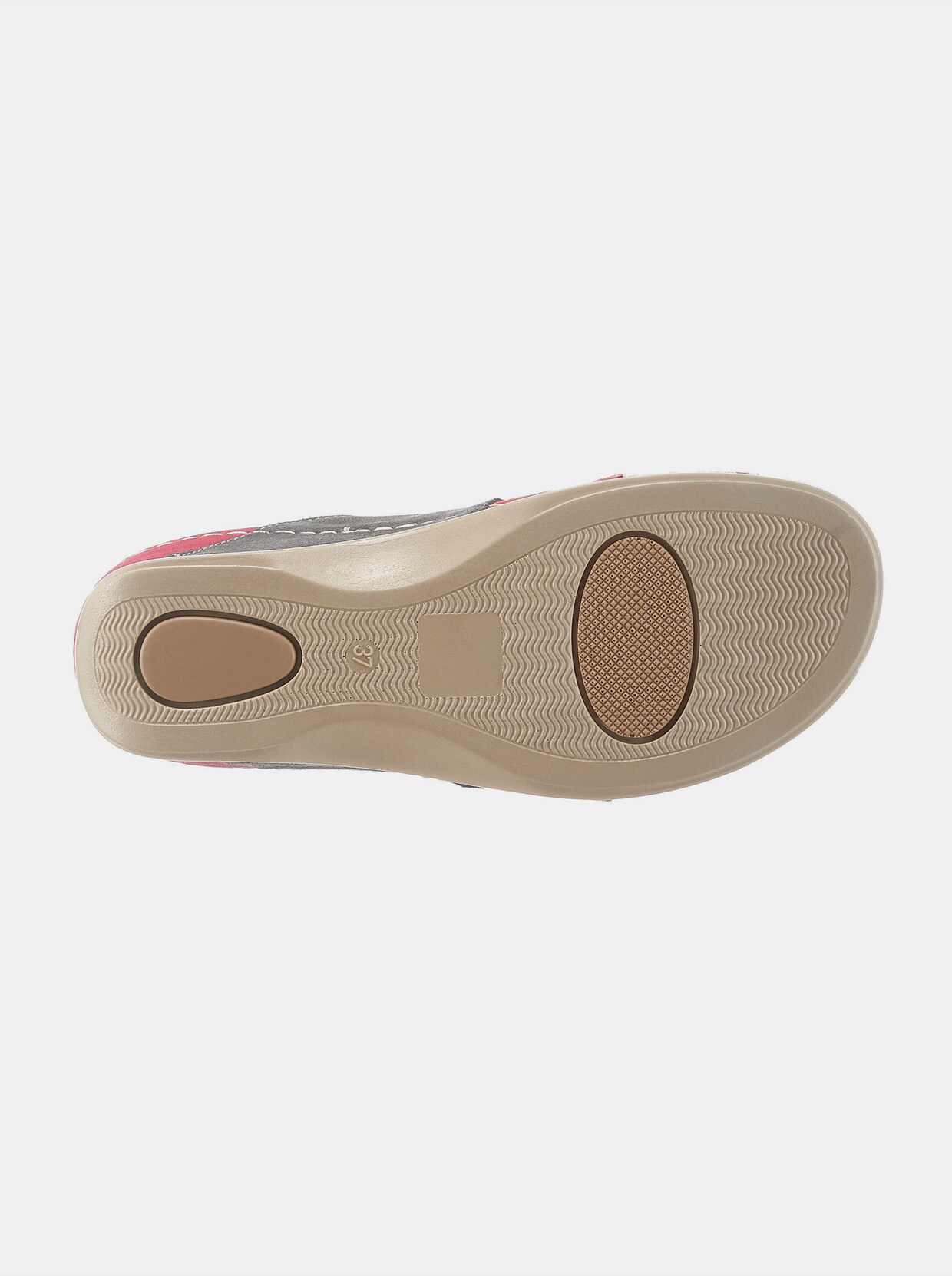 Mubb Pantolette - rot-grau