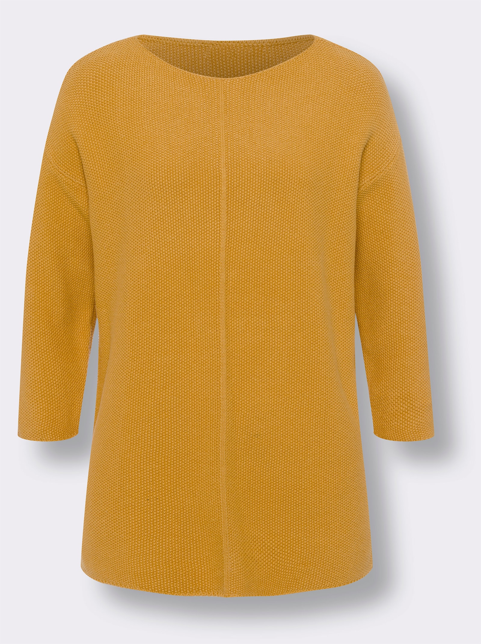 heine Strickpullover mit Effekt-Strick - ocker