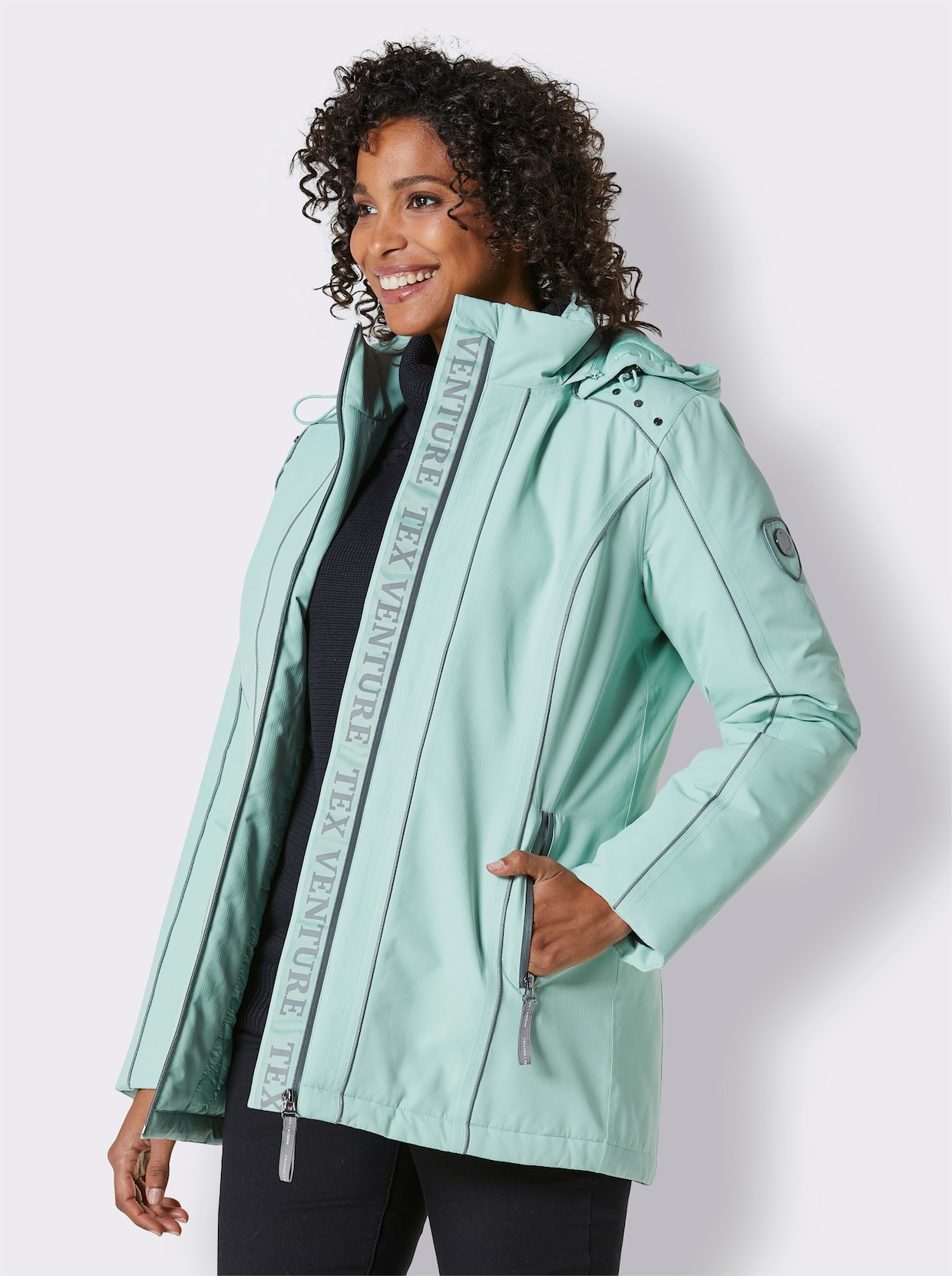 CREATION L PREMIUM Texventure-Jacke - kalkmint