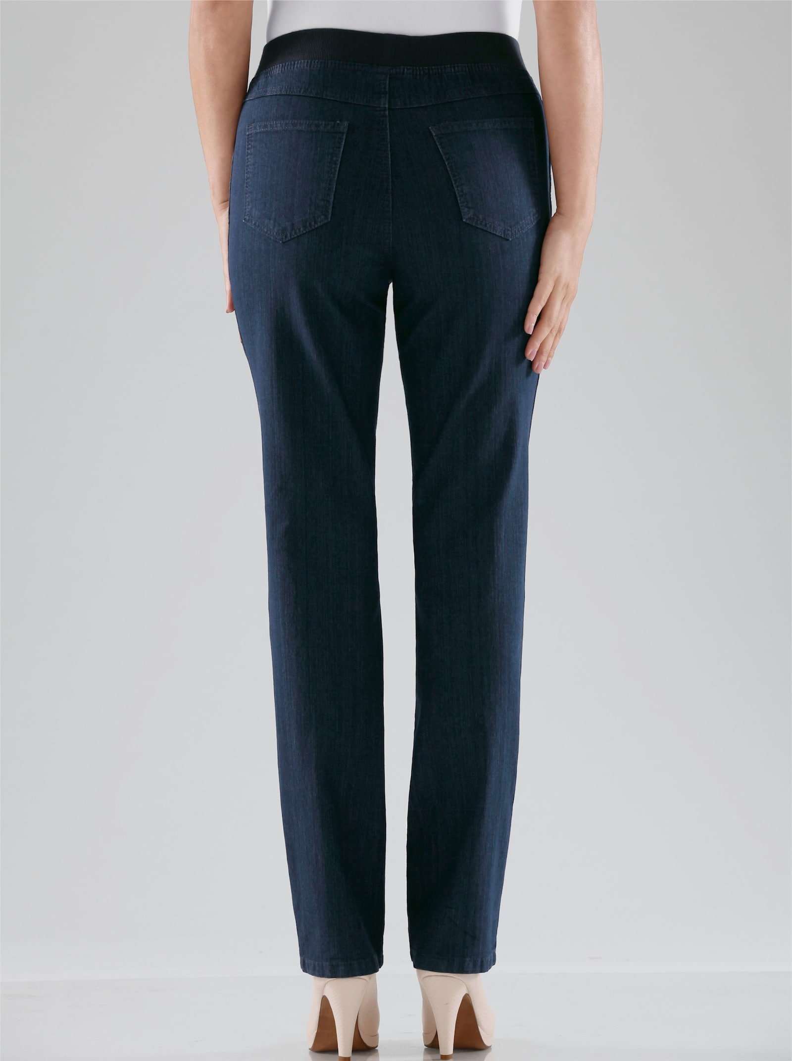 Stretch-Jeans mit Rundum-Dehnbund - dark blue