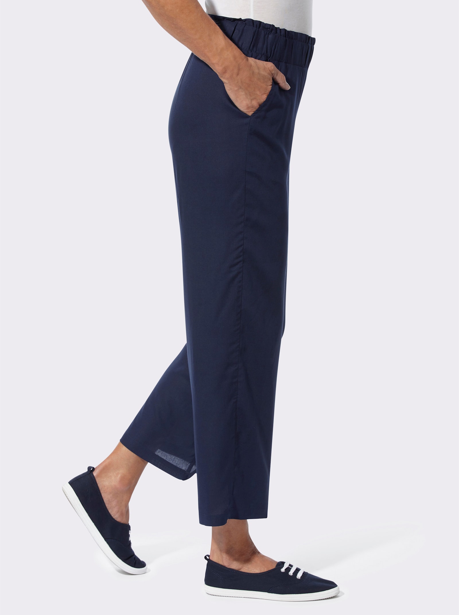 Hose im Paperbag-Style - marine