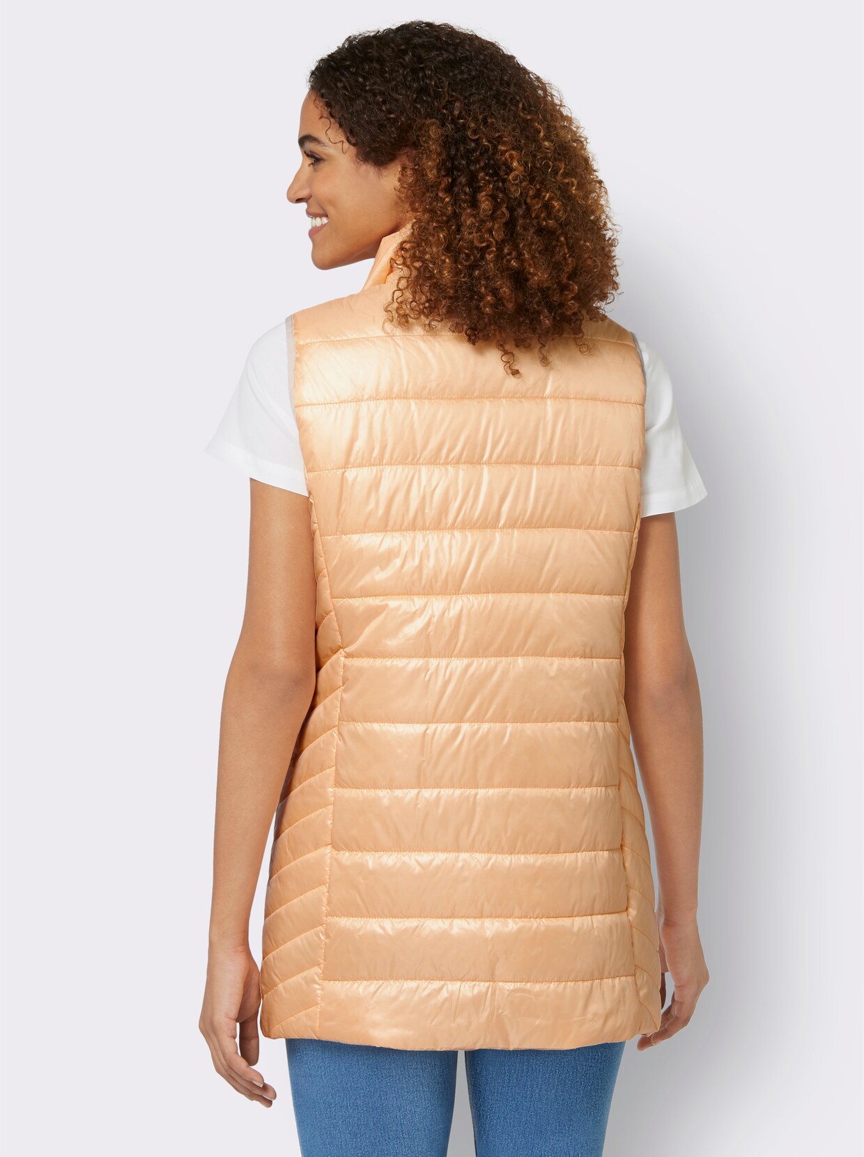 Gilet long - abricot