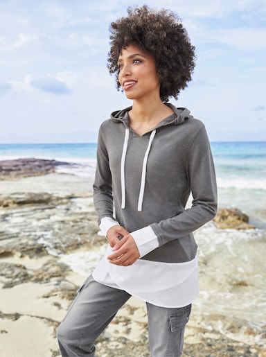 heine 2-in-1-Pullover - anthrazit-meliert