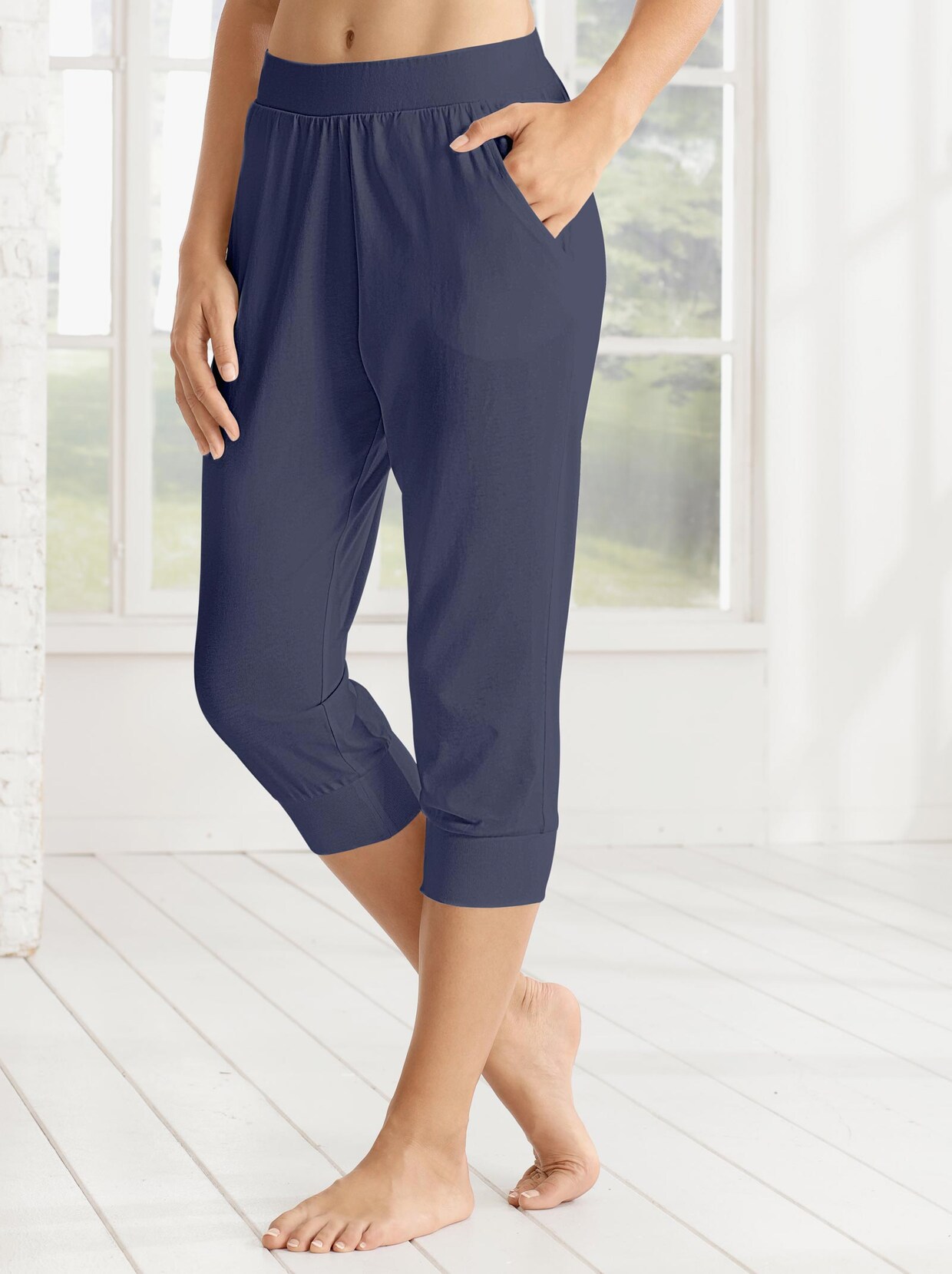 Capri-Freizeithose - marine