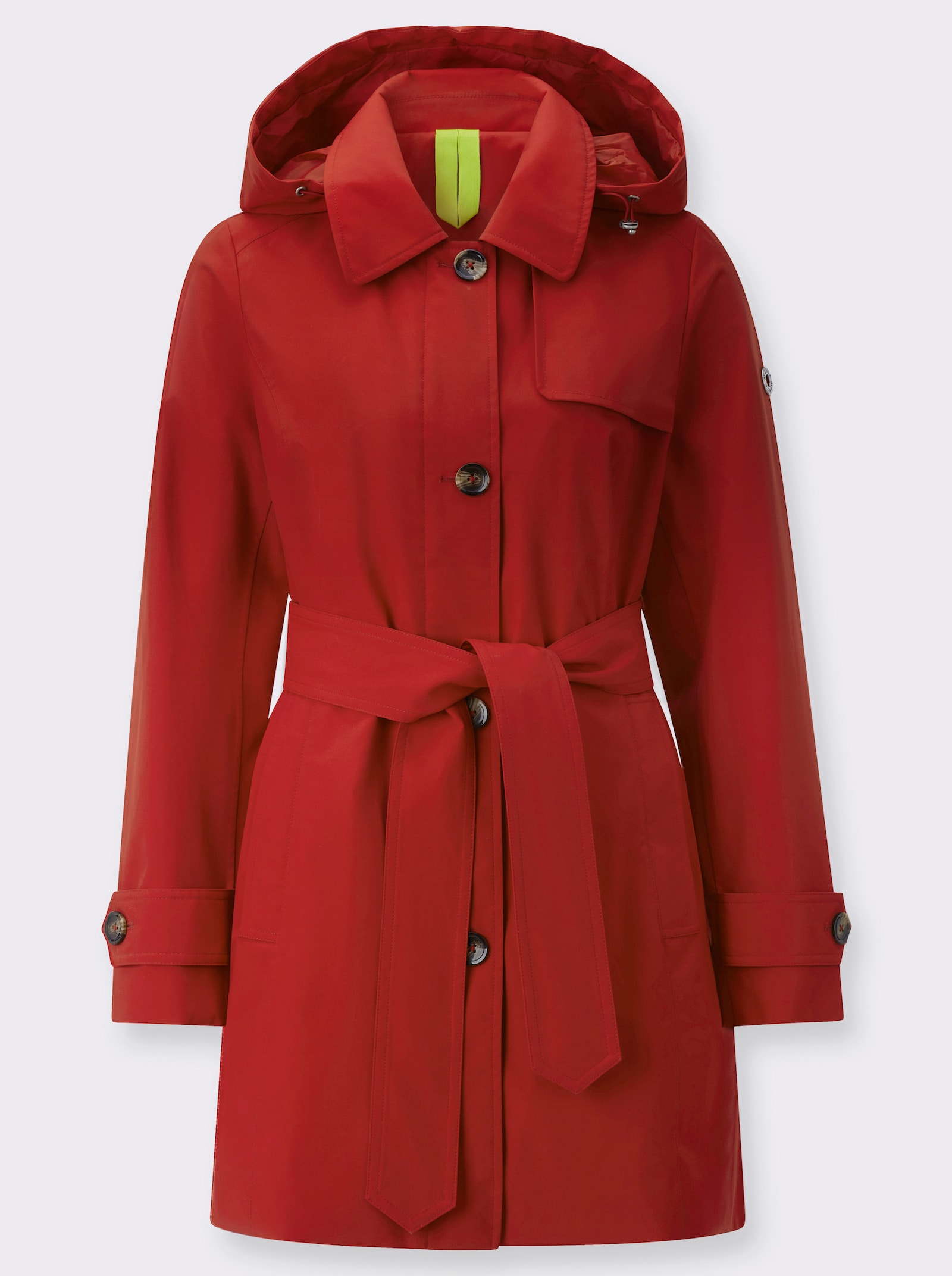 Manisa Trenchcoat mit Gehschlitz hinten - rot