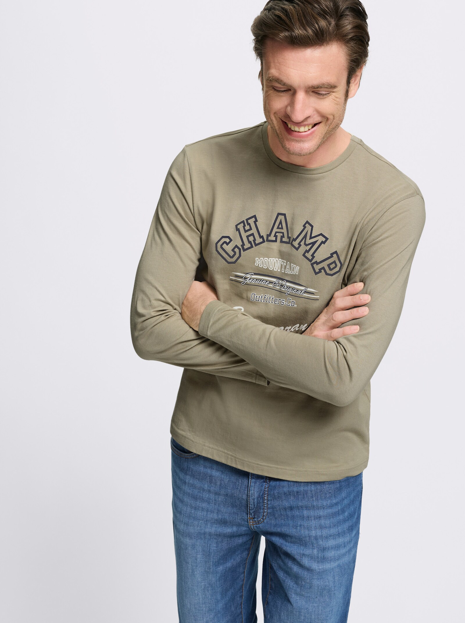 Catamaran Langarmshirt - schlamm-bedruckt