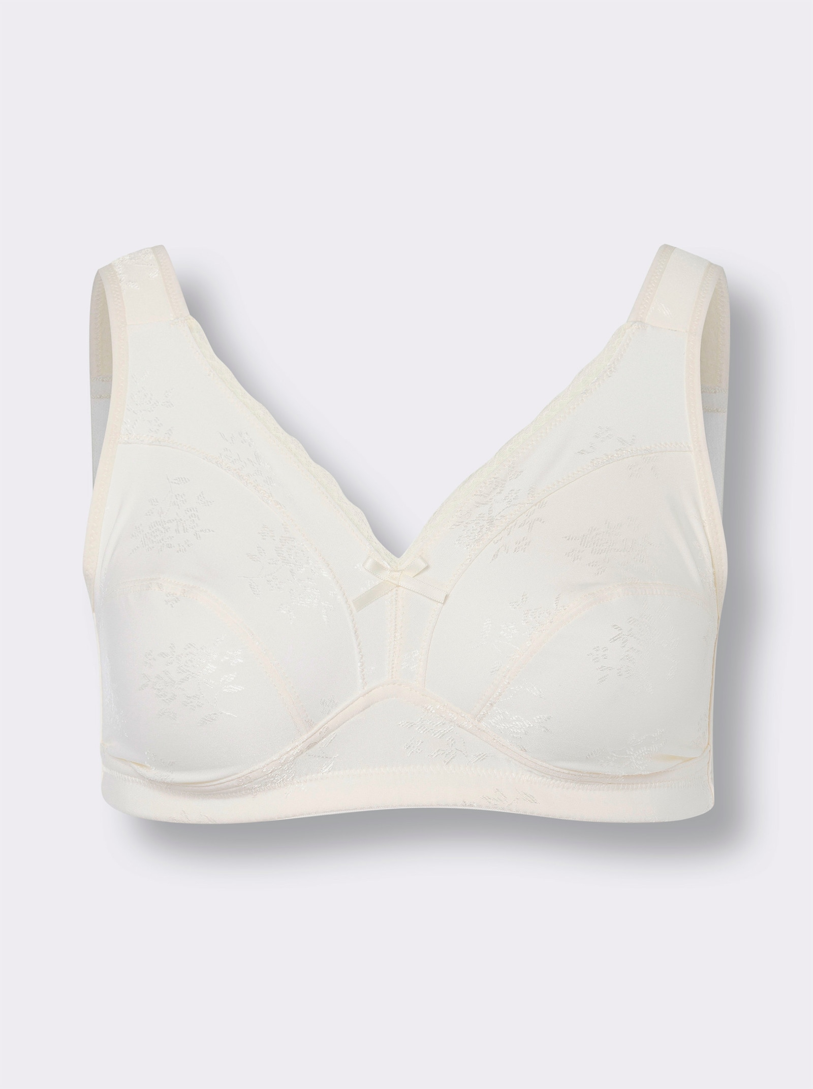 BH utan bygel i jacquardmönster - champagne